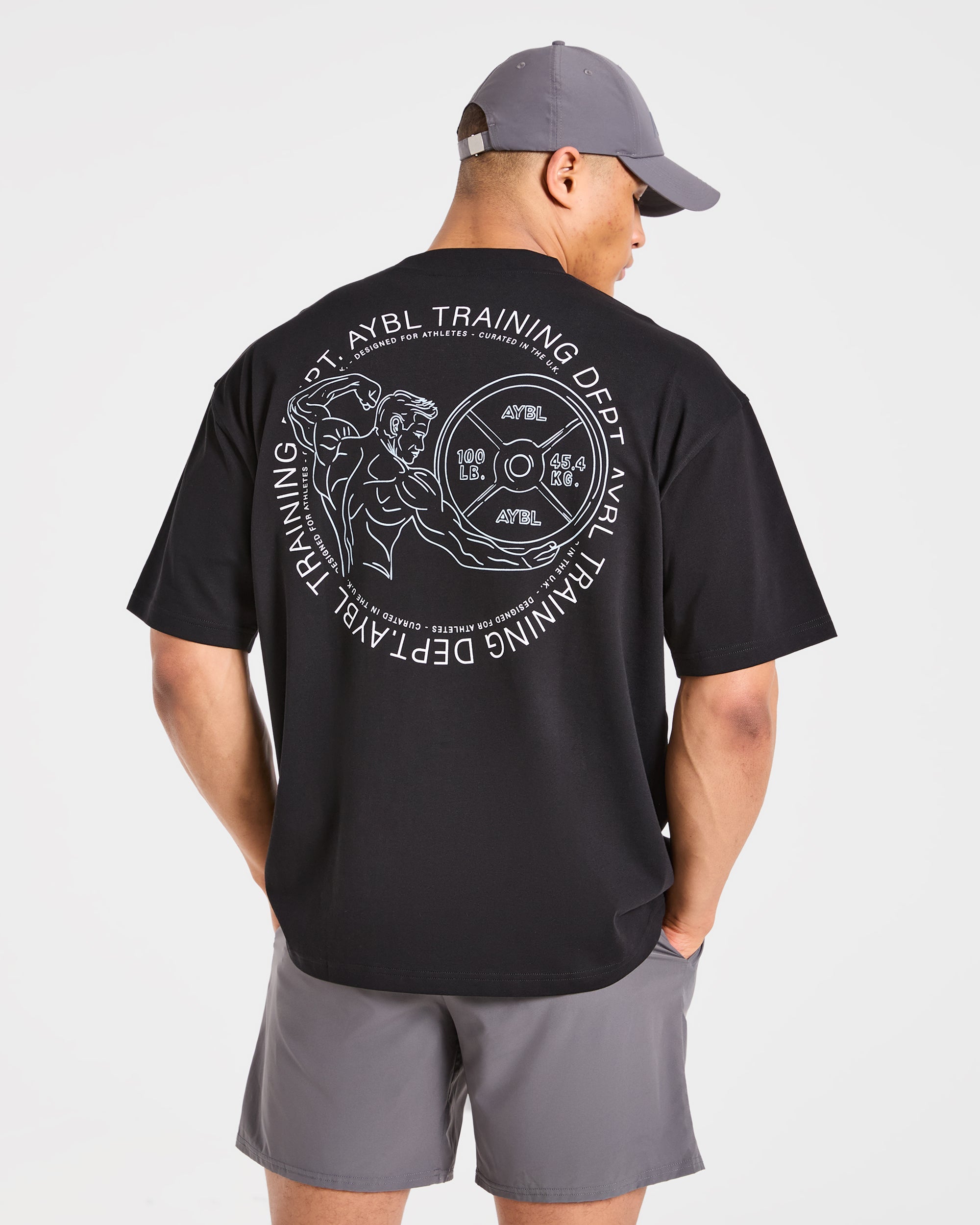 Training Dept. Illustration Oversized T Shirt - Schwarz
