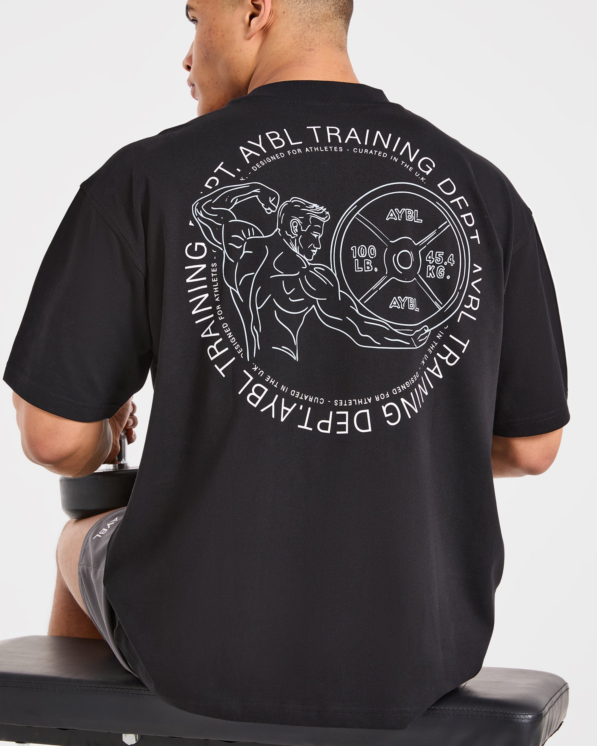 Training Dept. Illustration Oversized T Shirt - Schwarz