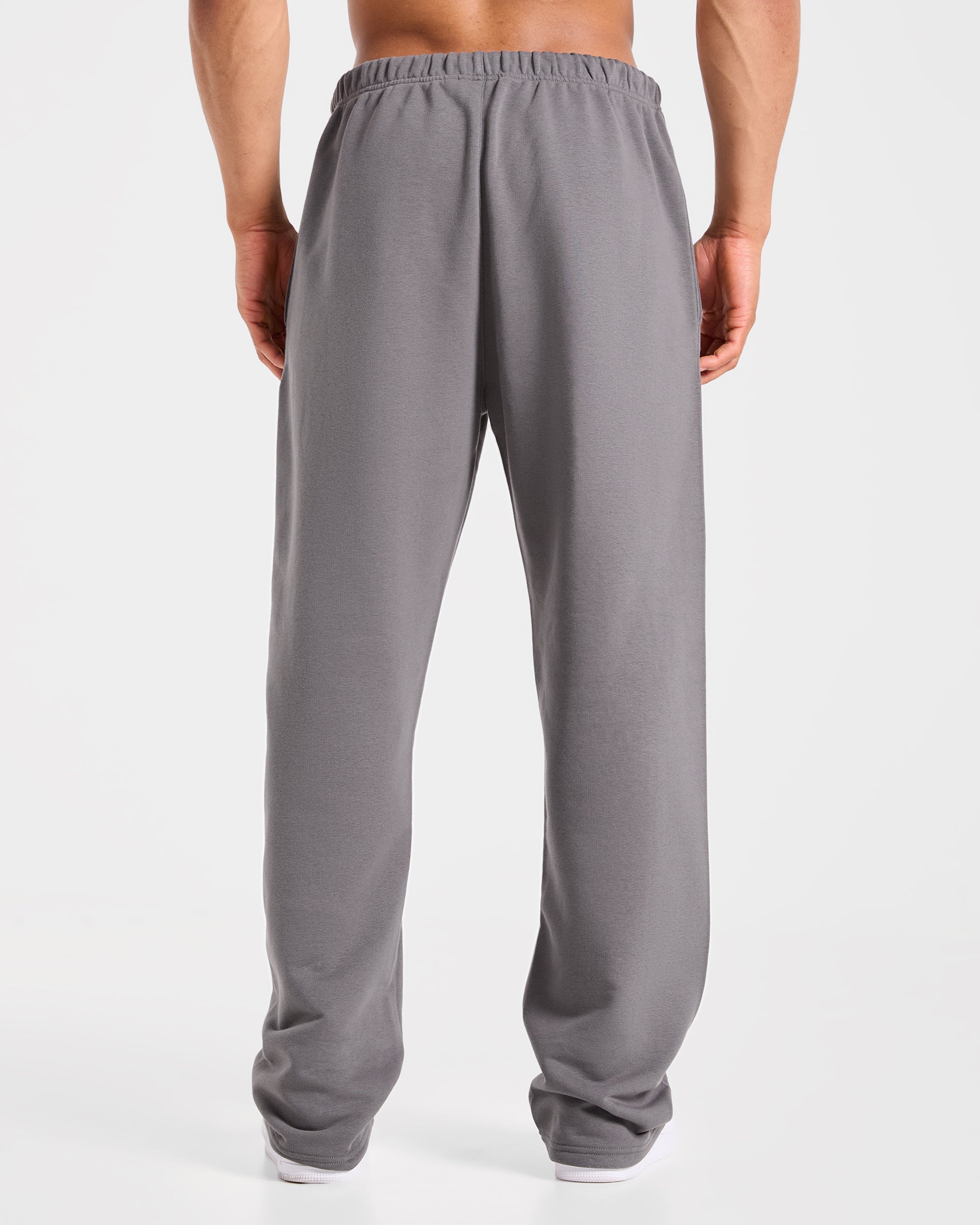 Strength Division Oversized Straight Leg Joggers - Charcoal/Rot