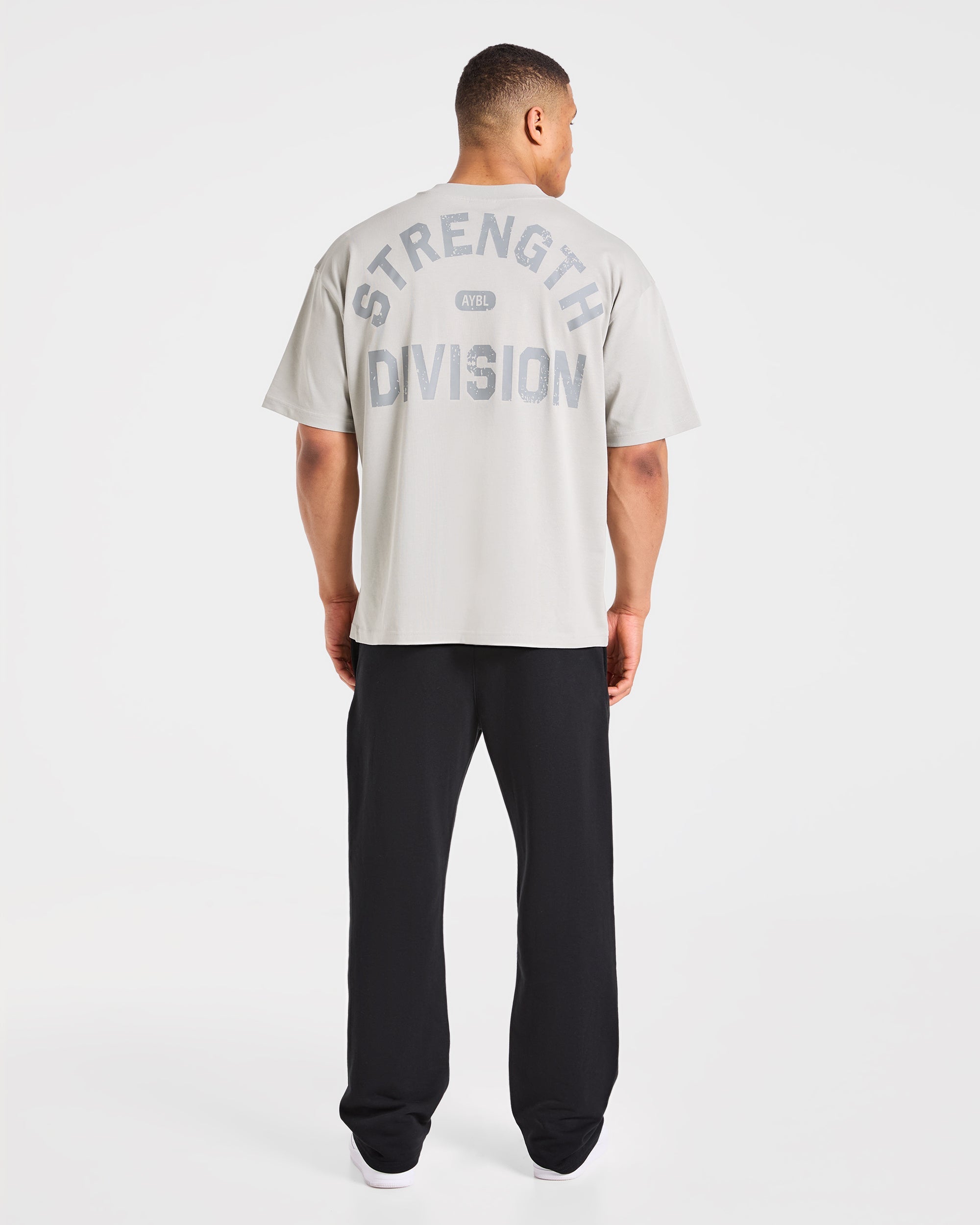Strength Division Oversized T Shirt - Iced Grau