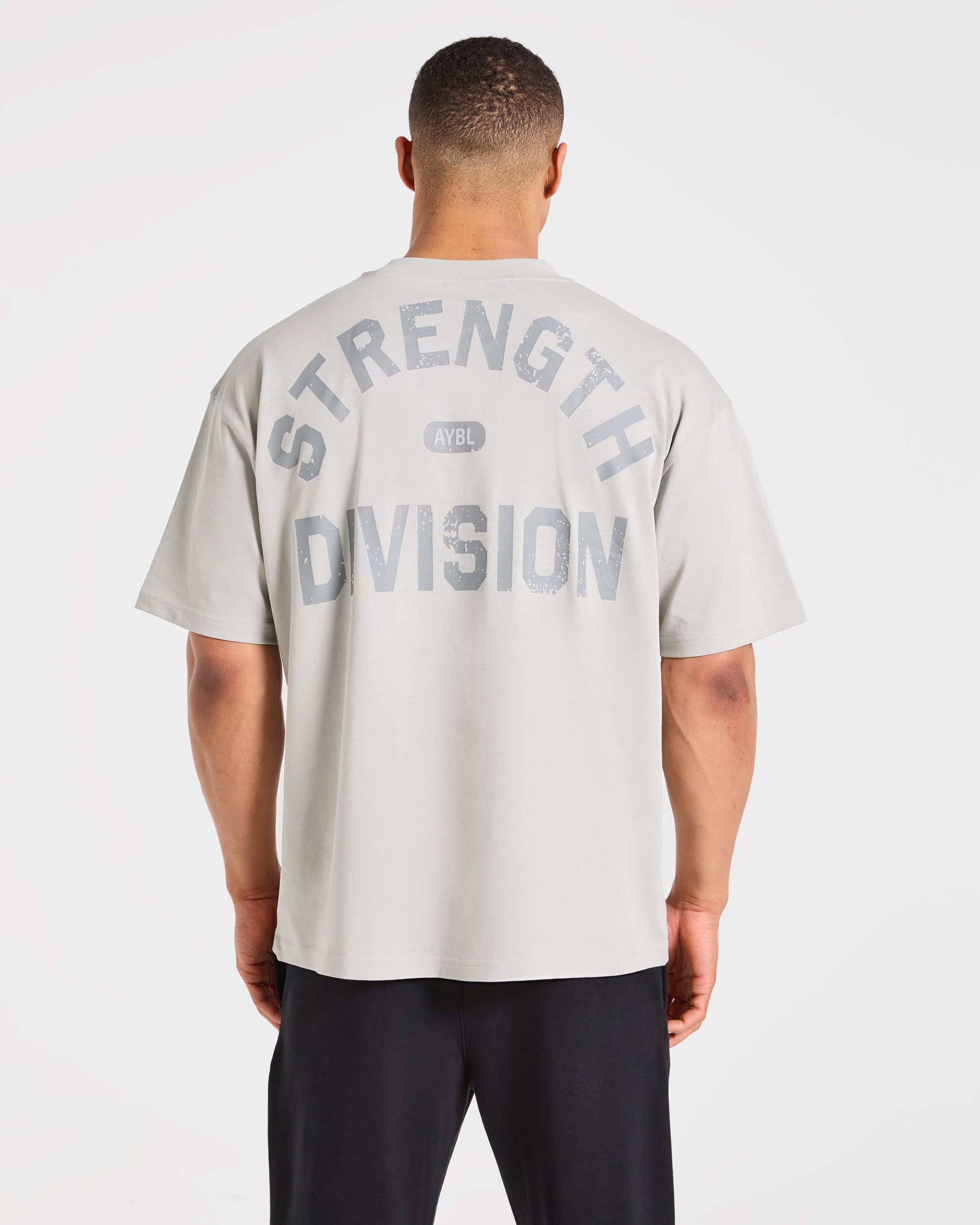 Strength Division Oversized T Shirt - Iced Grau