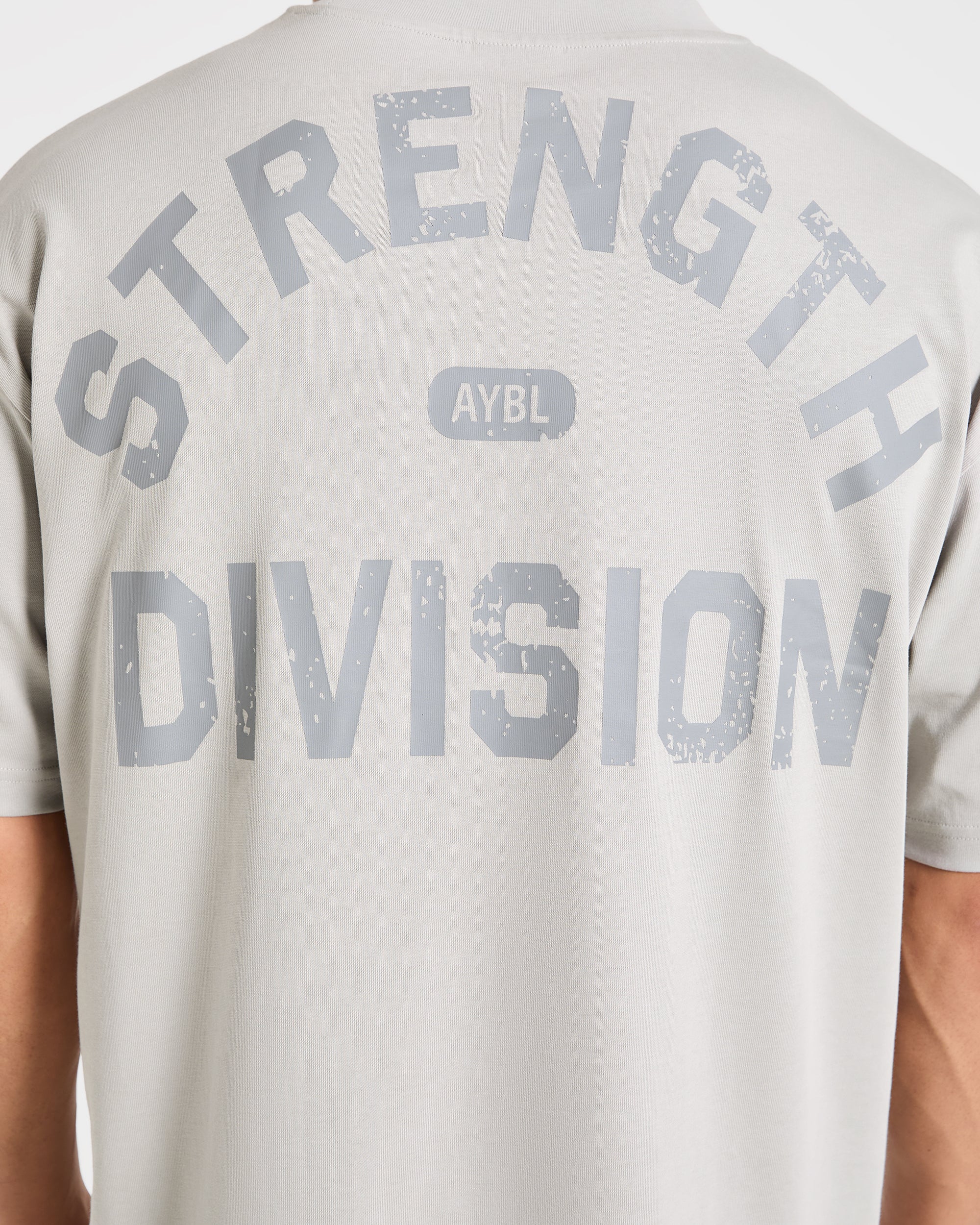 Strength Division Oversized T Shirt - Iced Grau