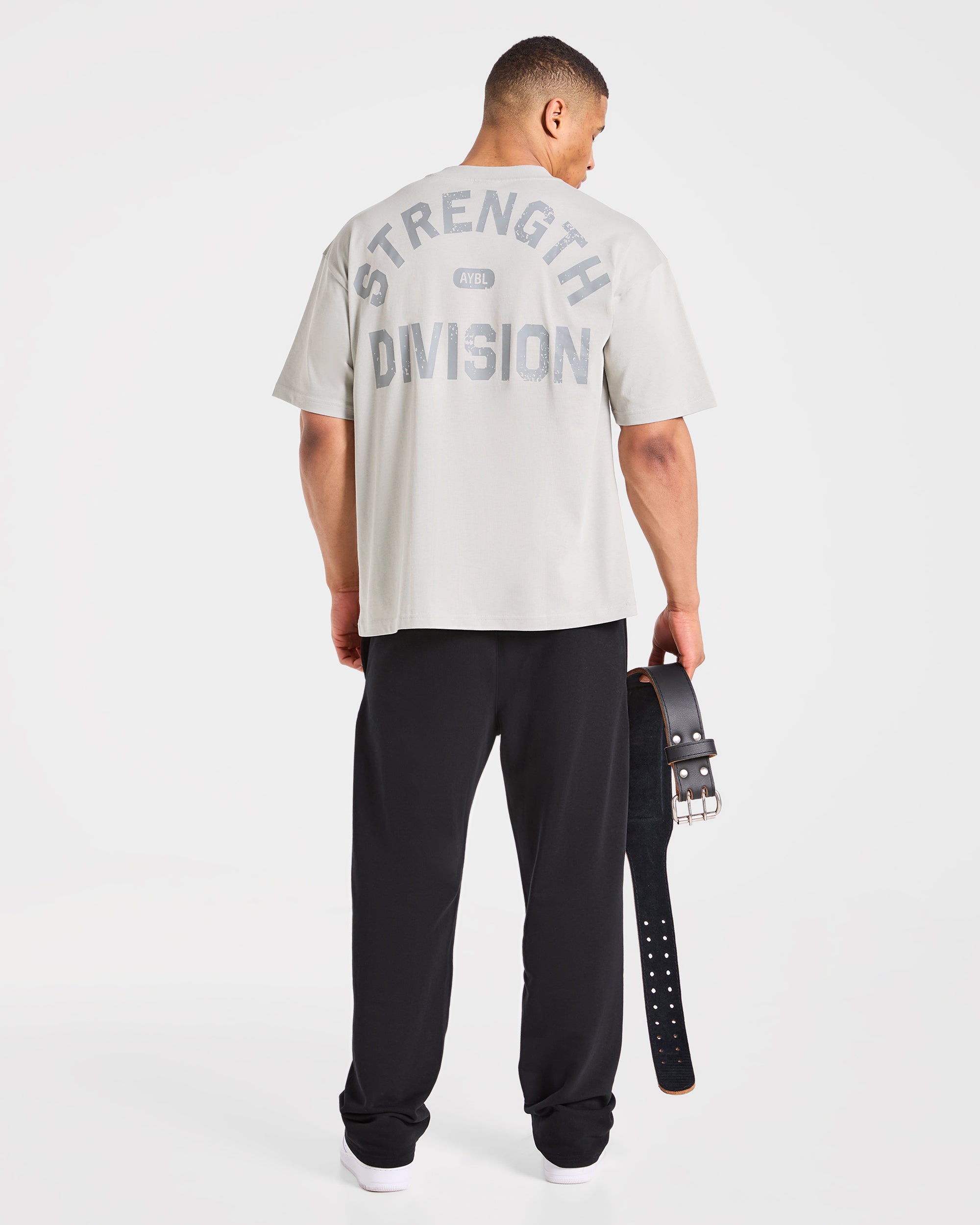Strength Division Oversized T Shirt - Iced Grau