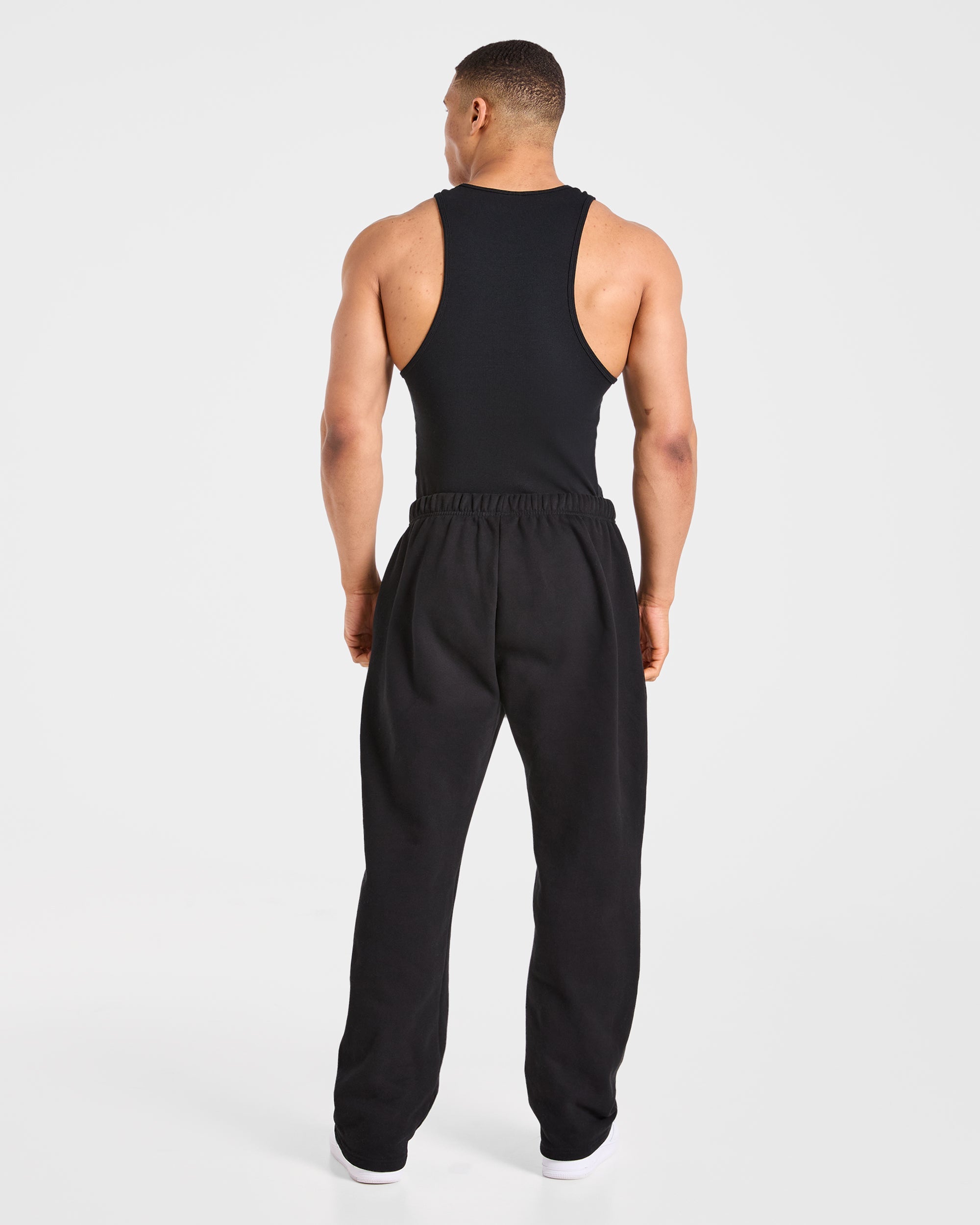 Muscle Ribbed Tank - Schwarz