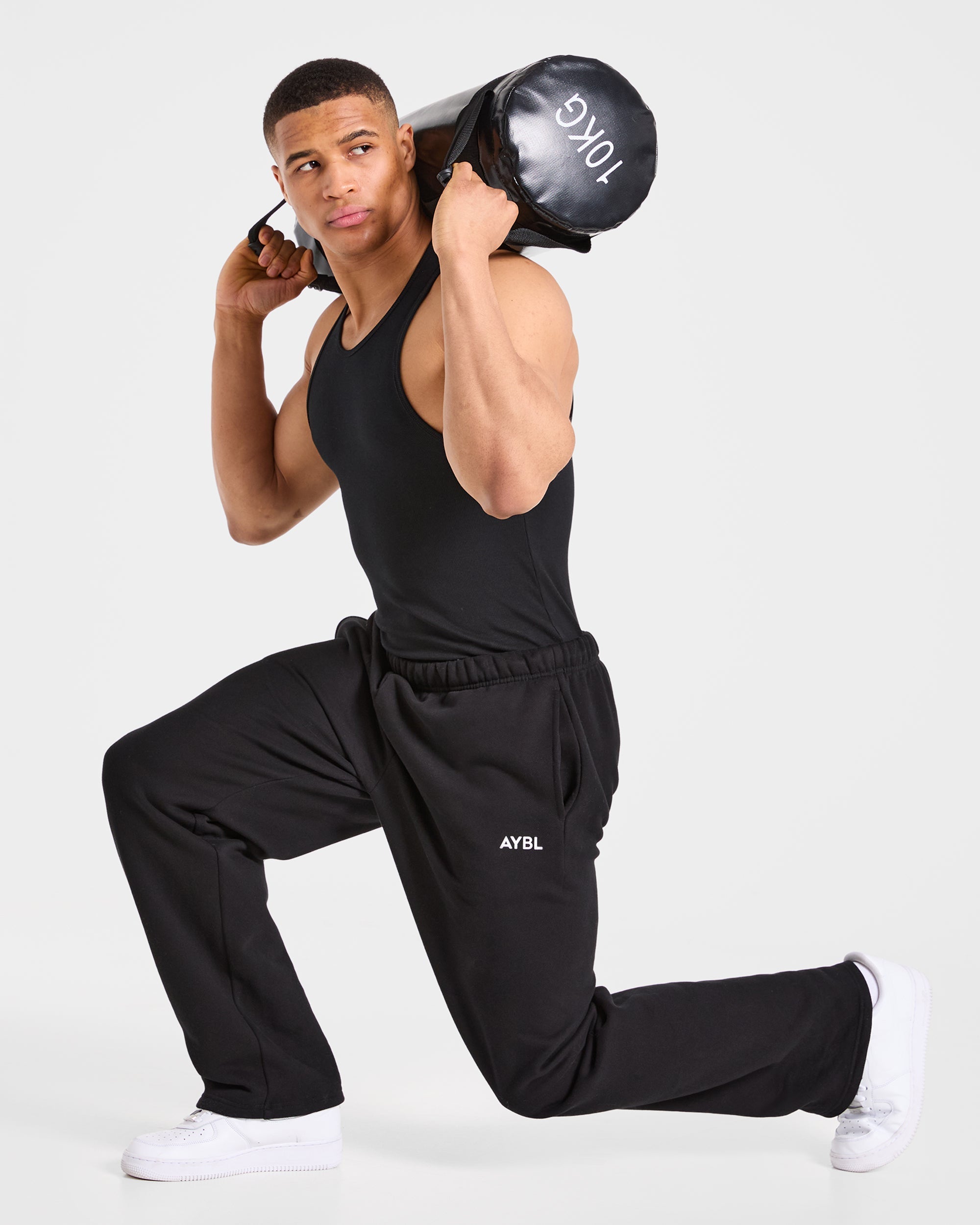 Muscle Ribbed Tank - Schwarz