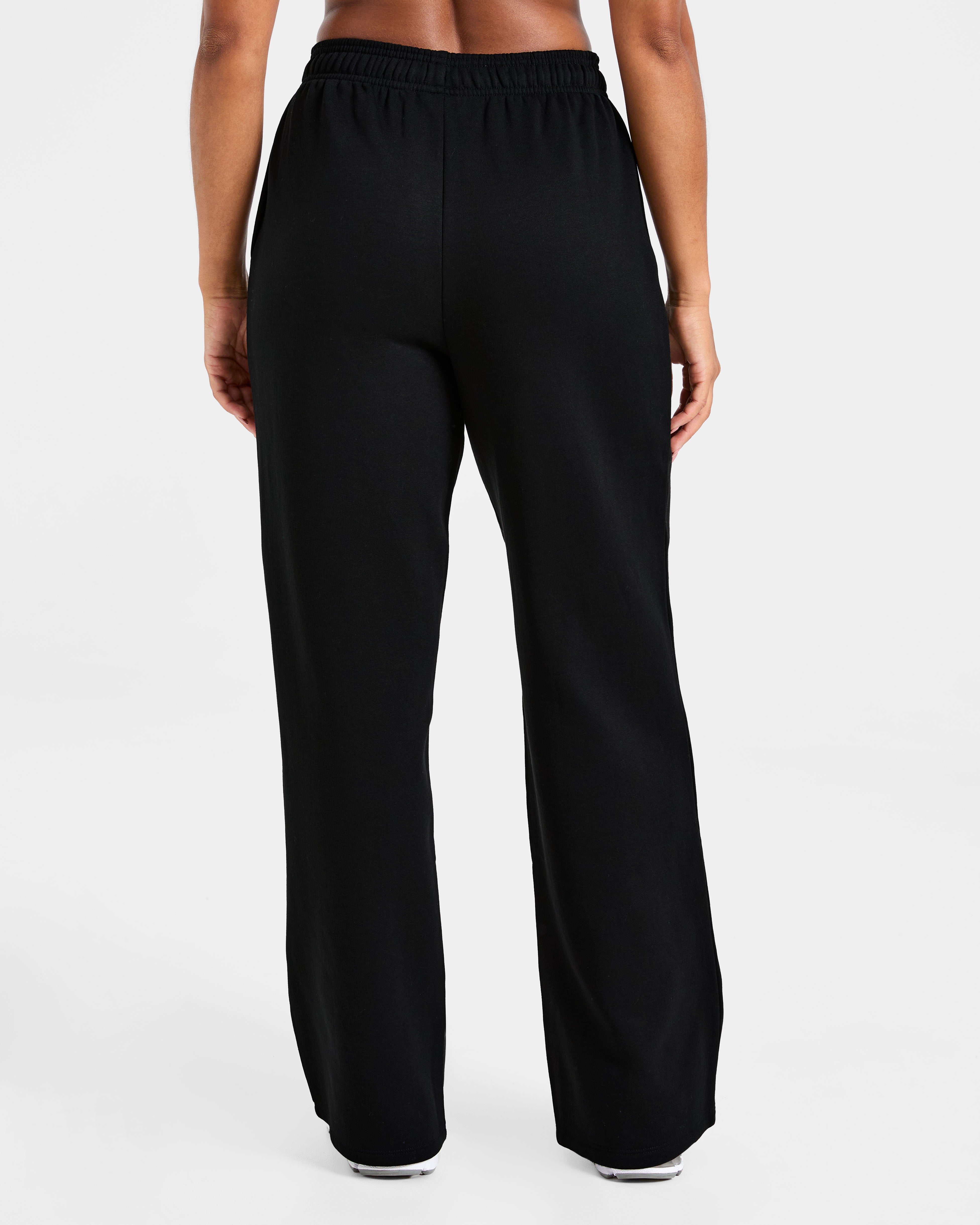 Lifestyle Oversized Straight Leg Joggers - Schwarz