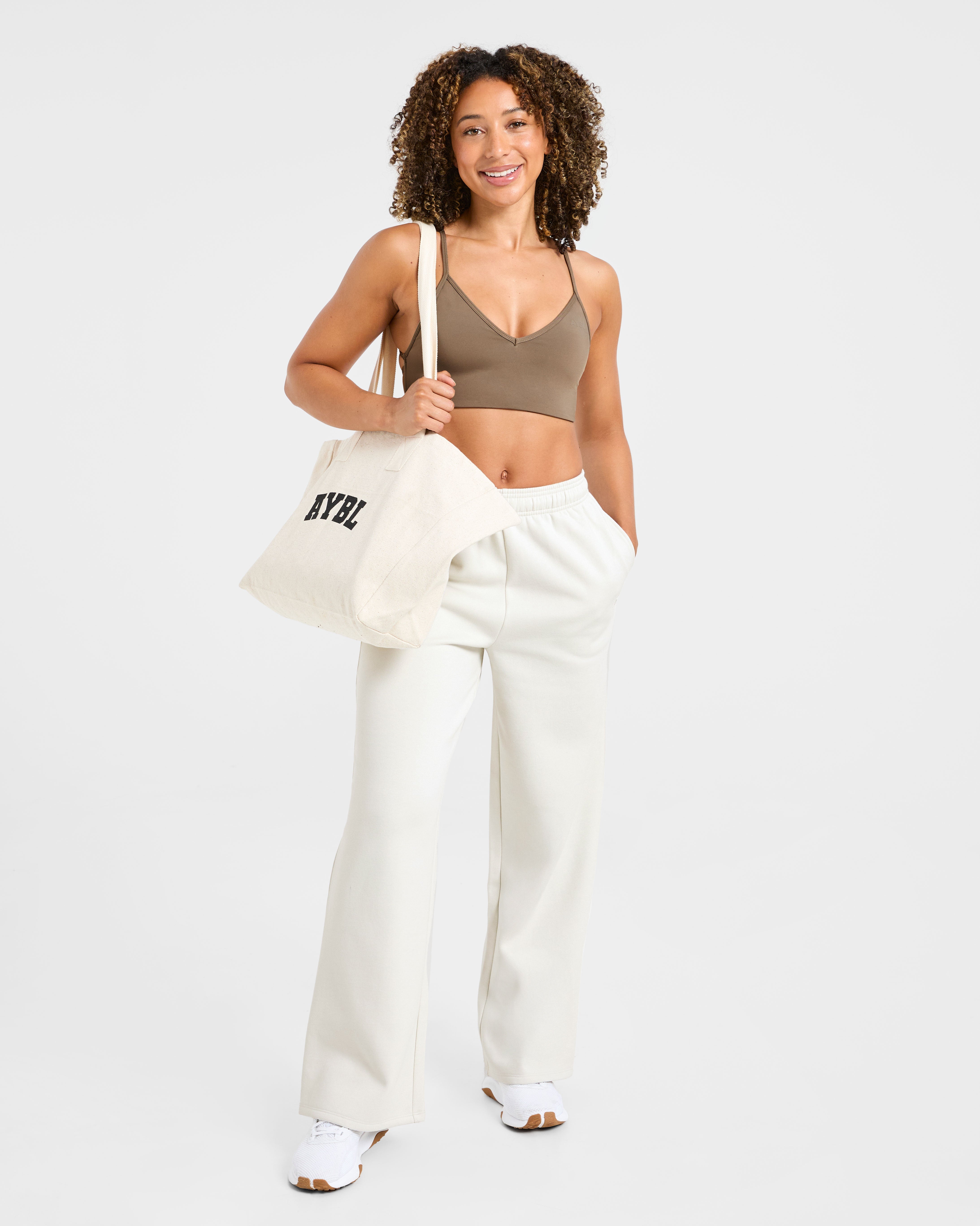 Lifestyle Oversized Straight Leg Joggers - Off Weiß