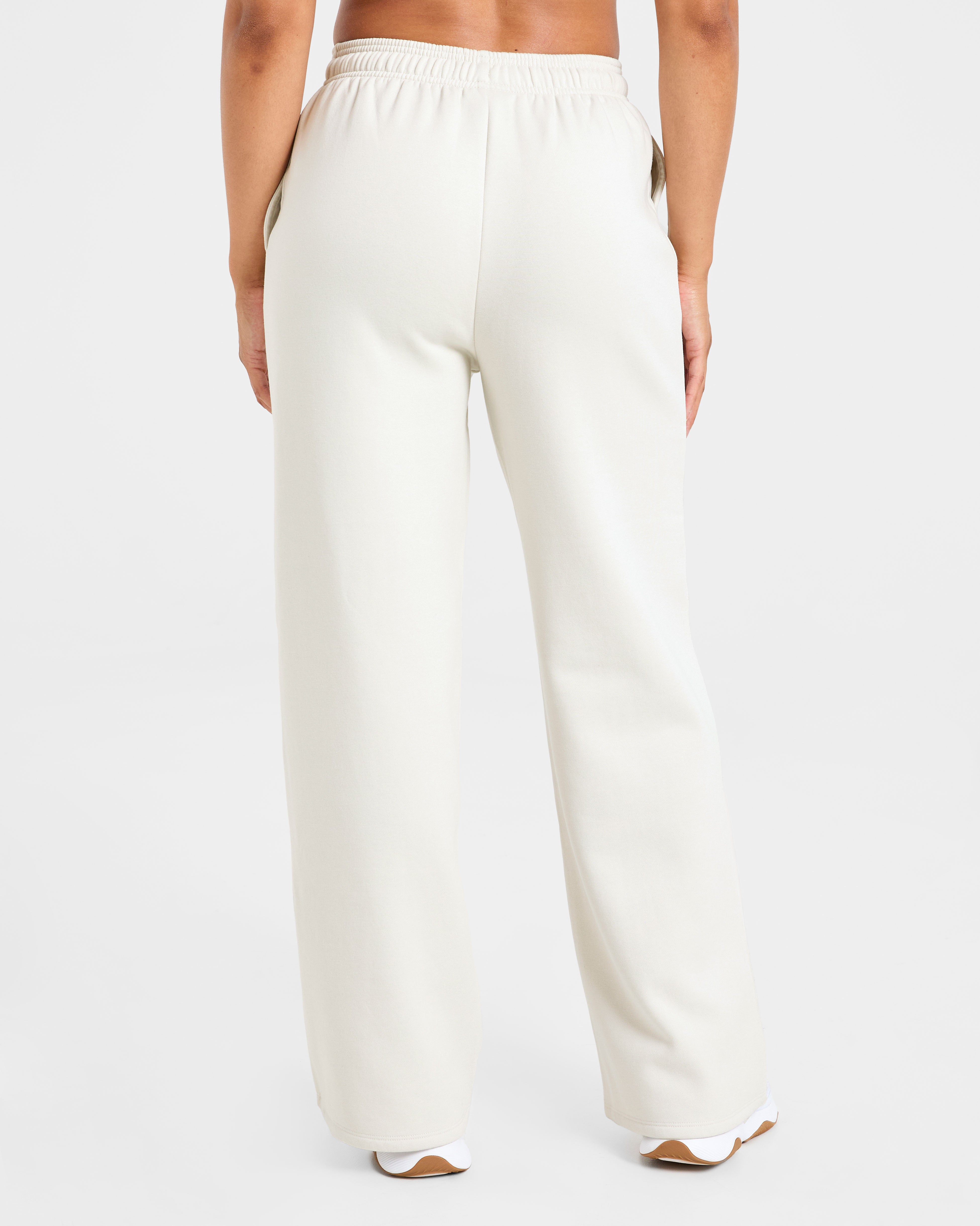 Lifestyle Oversized Straight Leg Joggers - Off Weiß