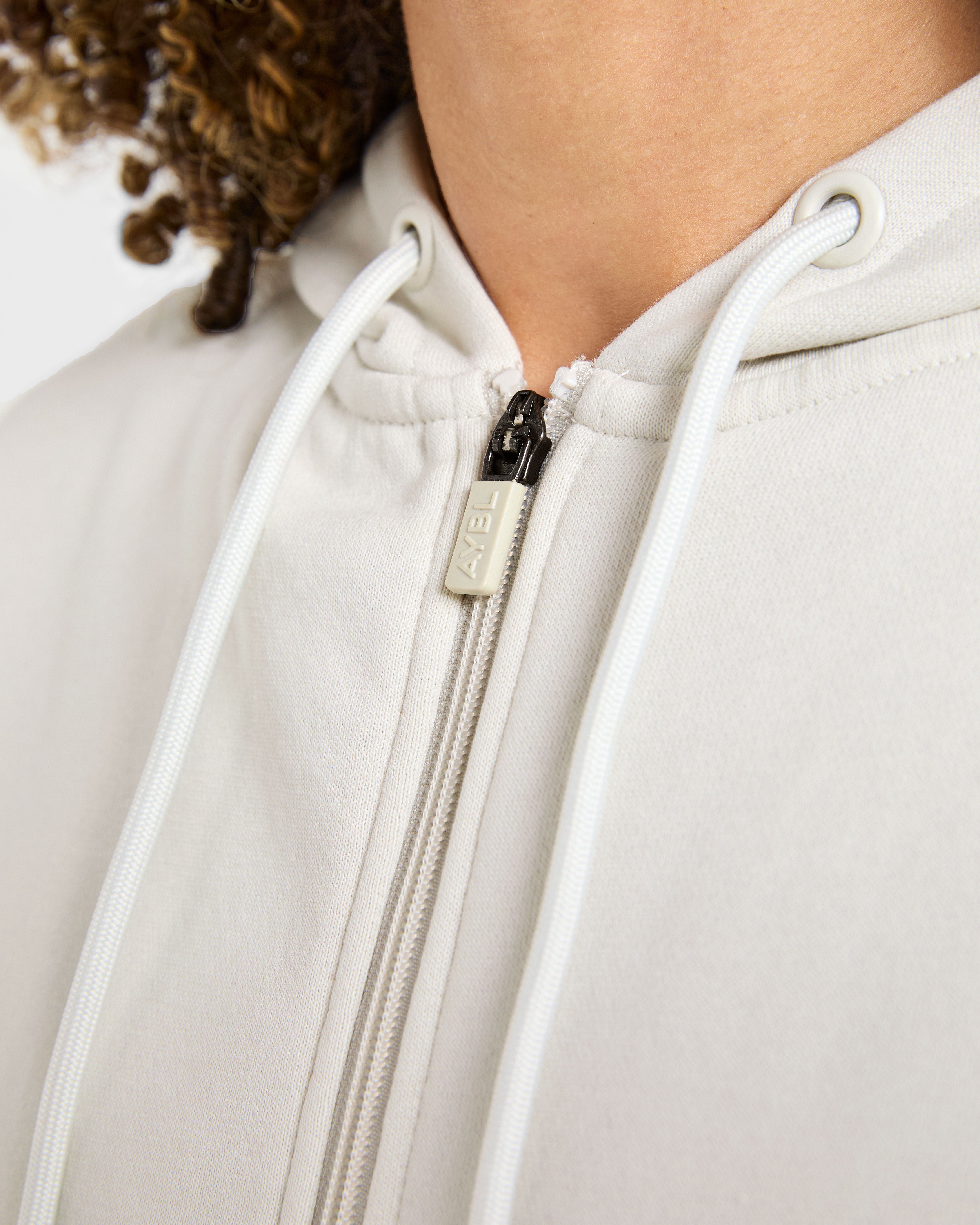 Lifestyle Oversized Zip Up Hoodie - Off Weiß