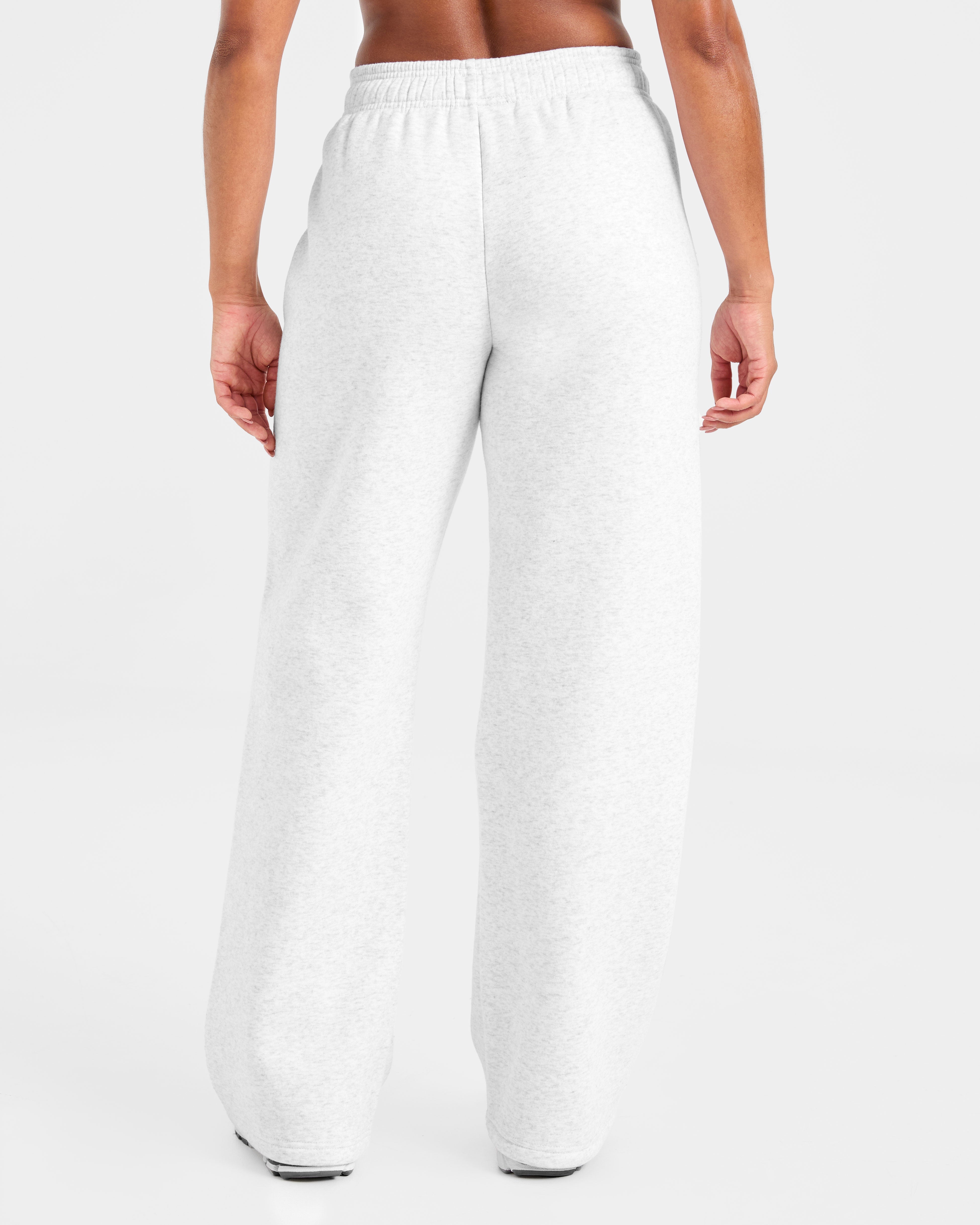 Classic Plush Oversized Straight Leg Joggers - Heather Grau