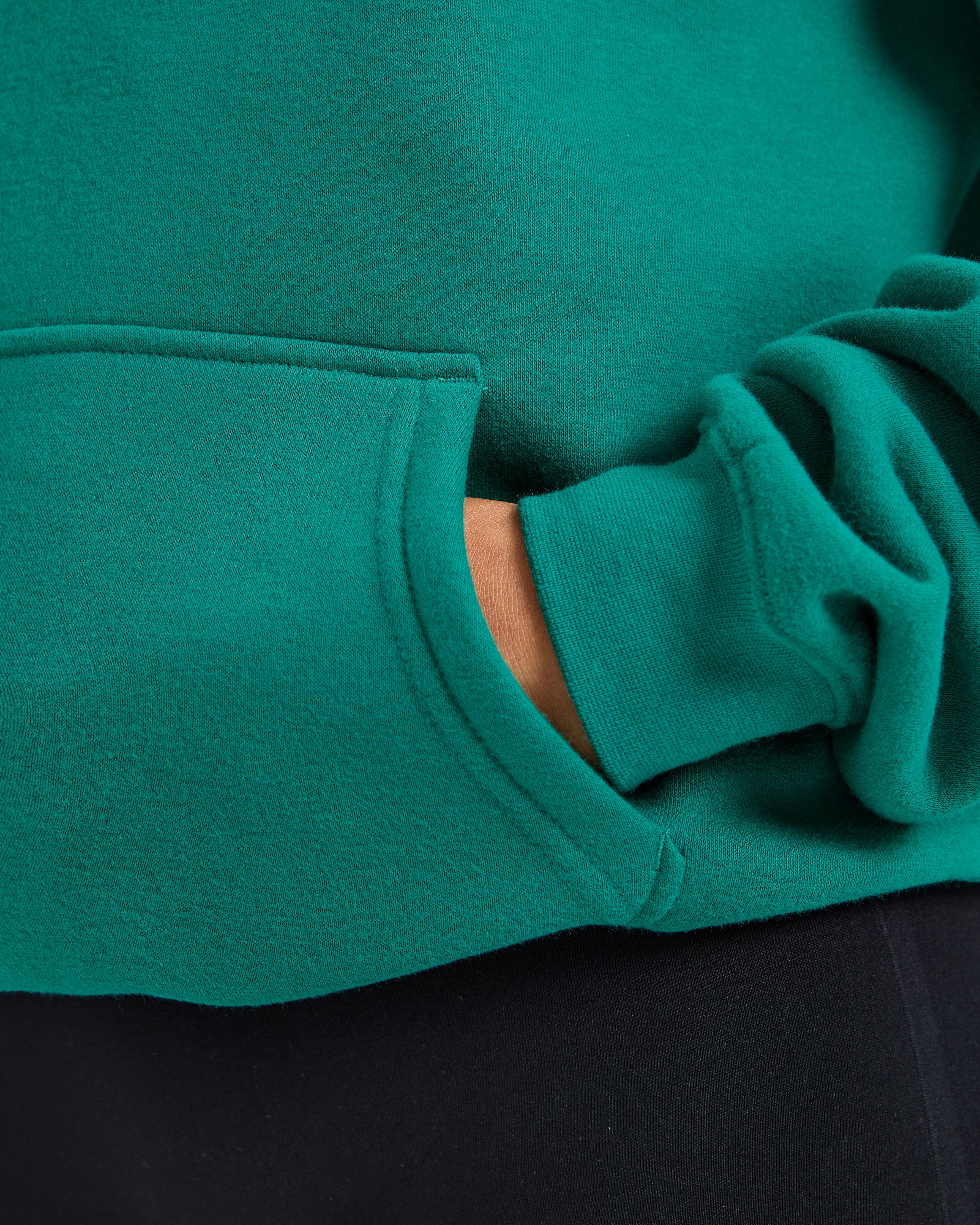 Script Embroidered Oversized Hoodie - Sports Grün