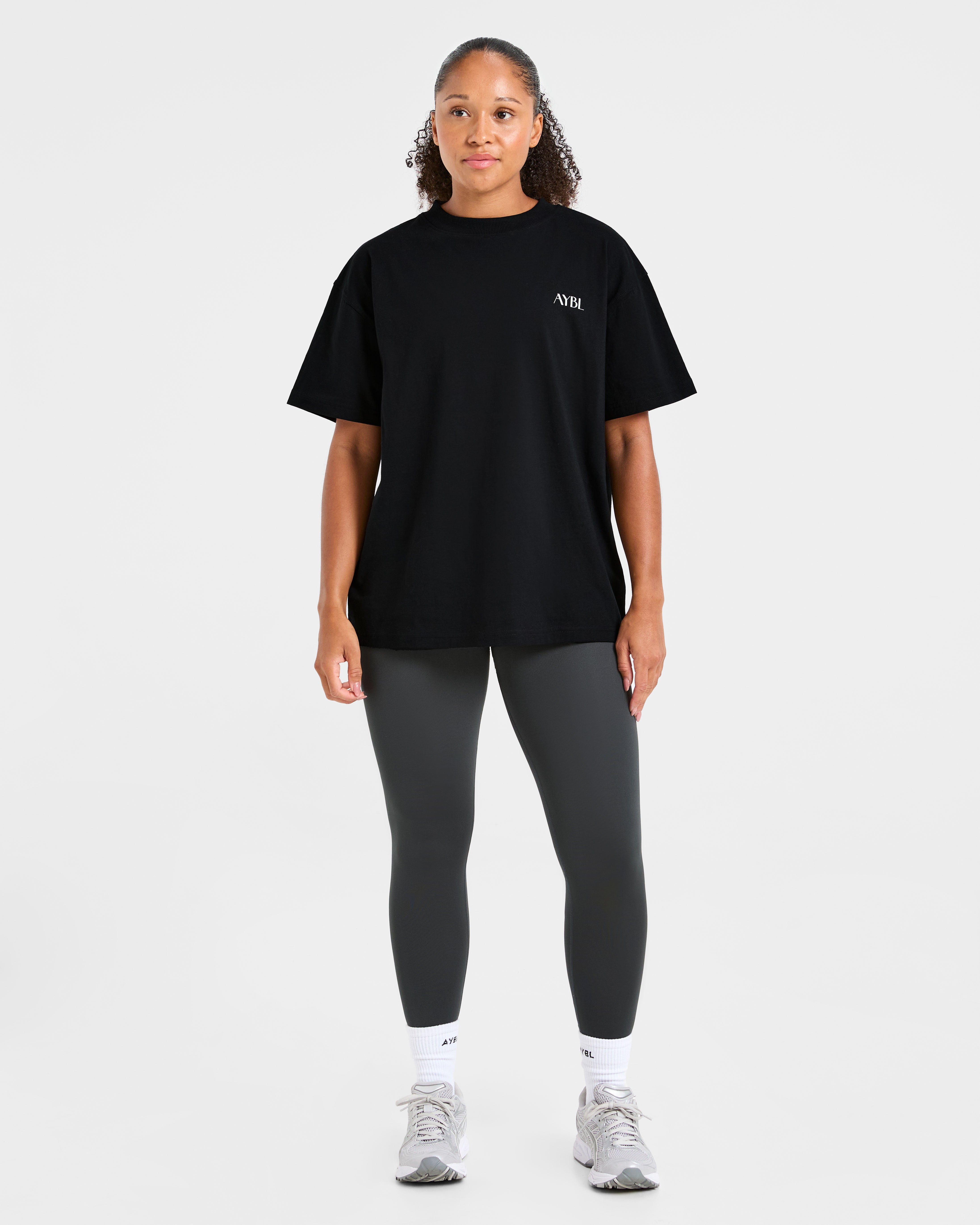 AYBL Wellness Oversized T Shirt - Schwarz