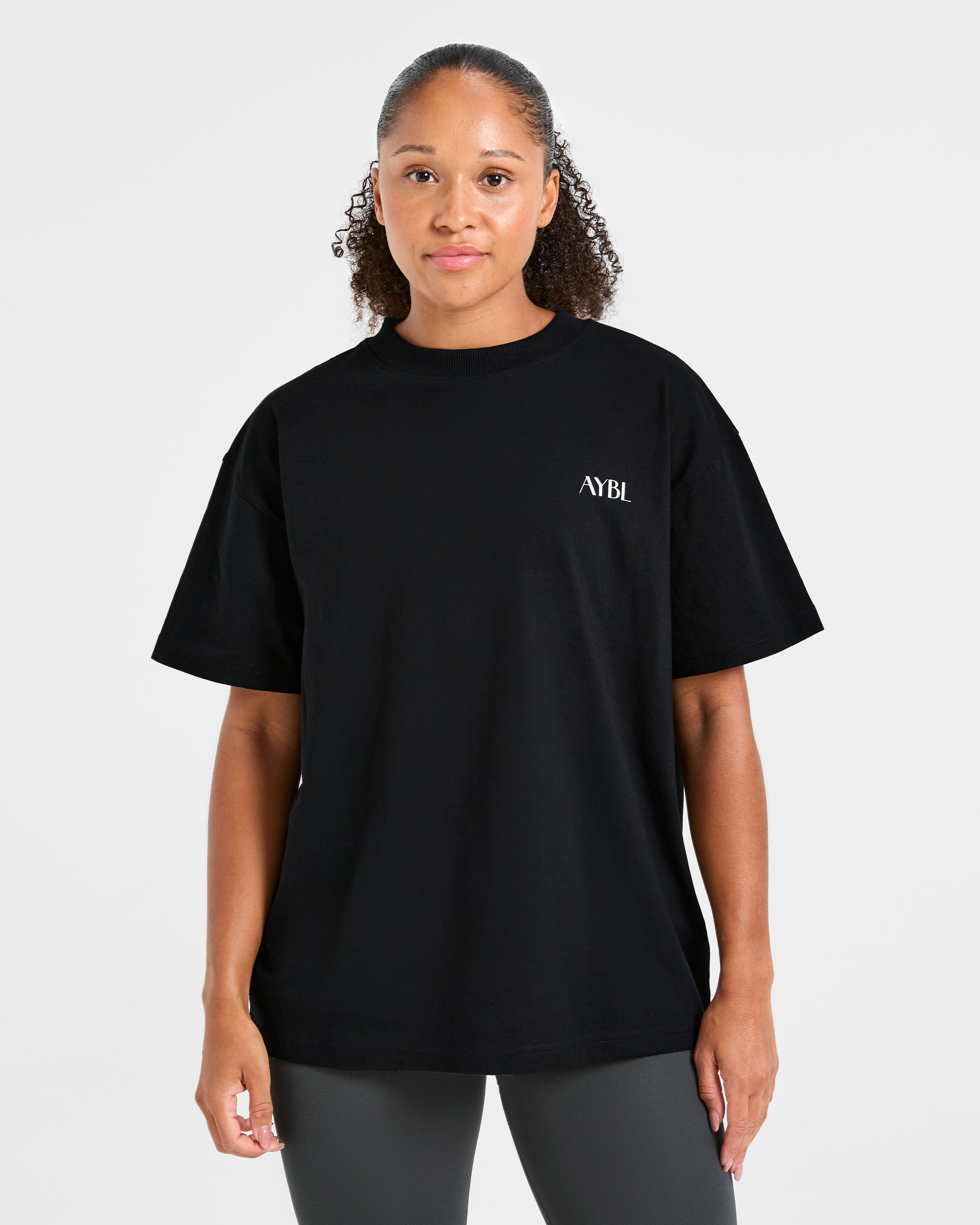 AYBL Wellness Oversized T Shirt - Schwarz