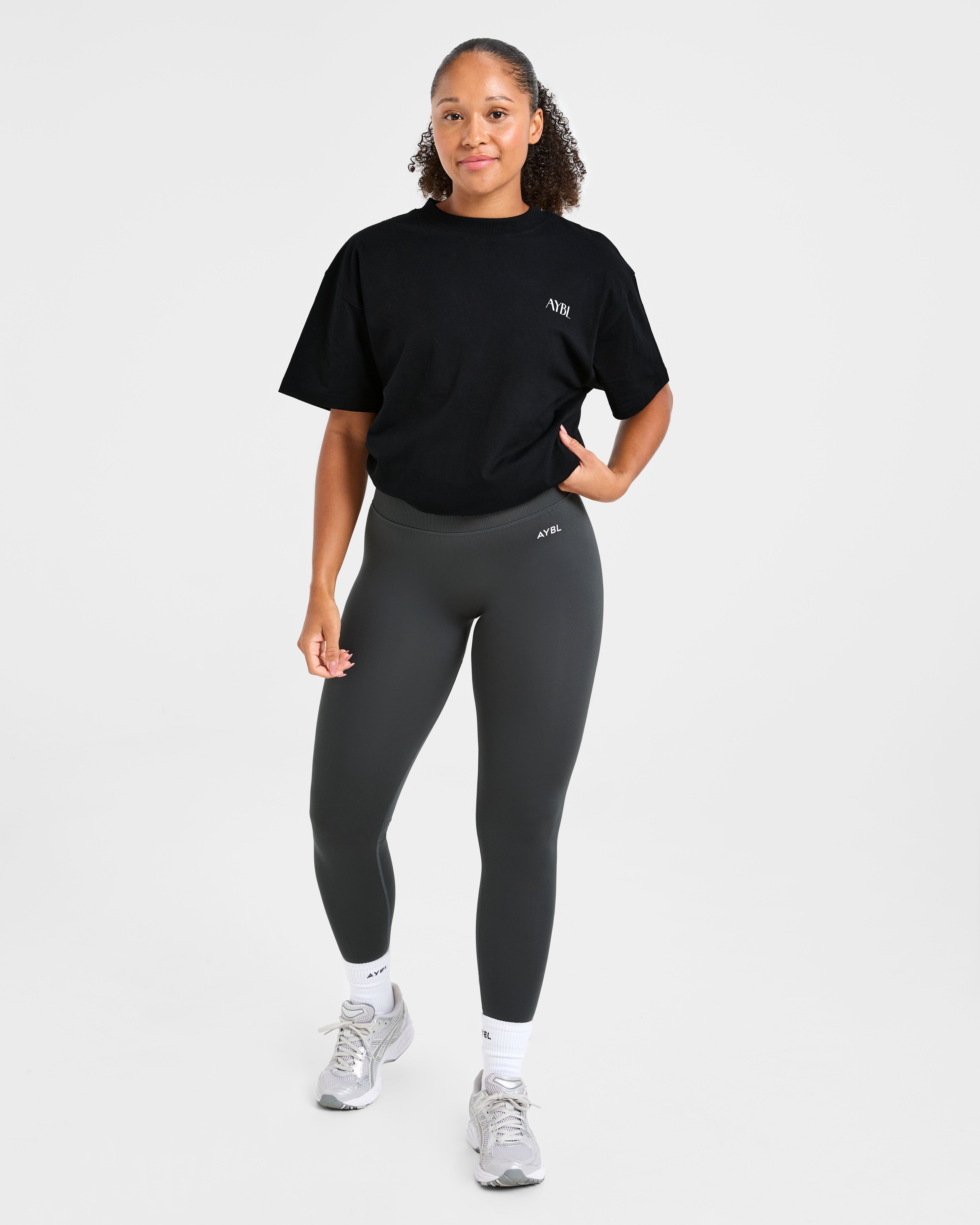 AYBL Wellness Oversized T Shirt - Schwarz