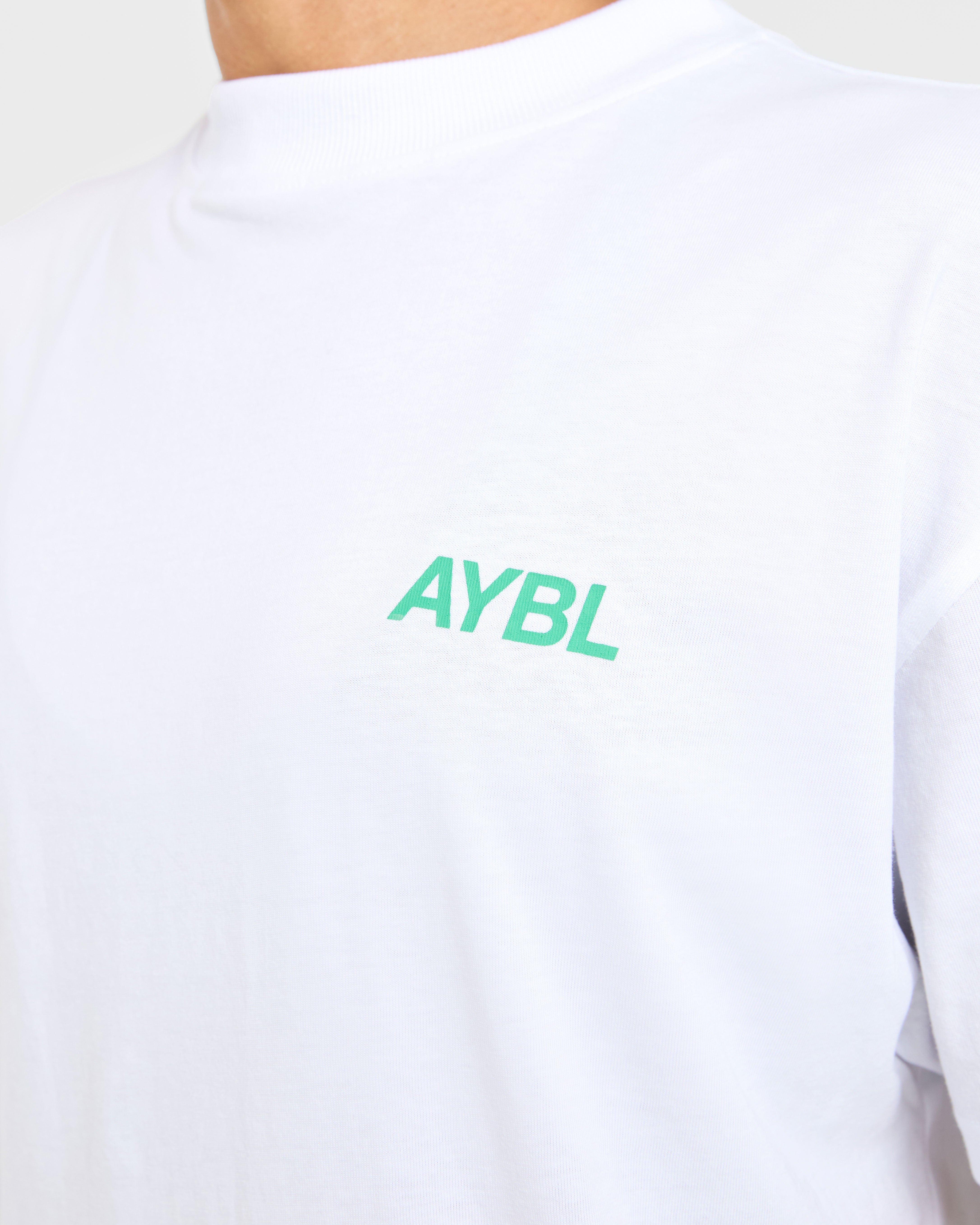 AYBL Sports Club Oversized T Shirt - Weiß/Racing Green