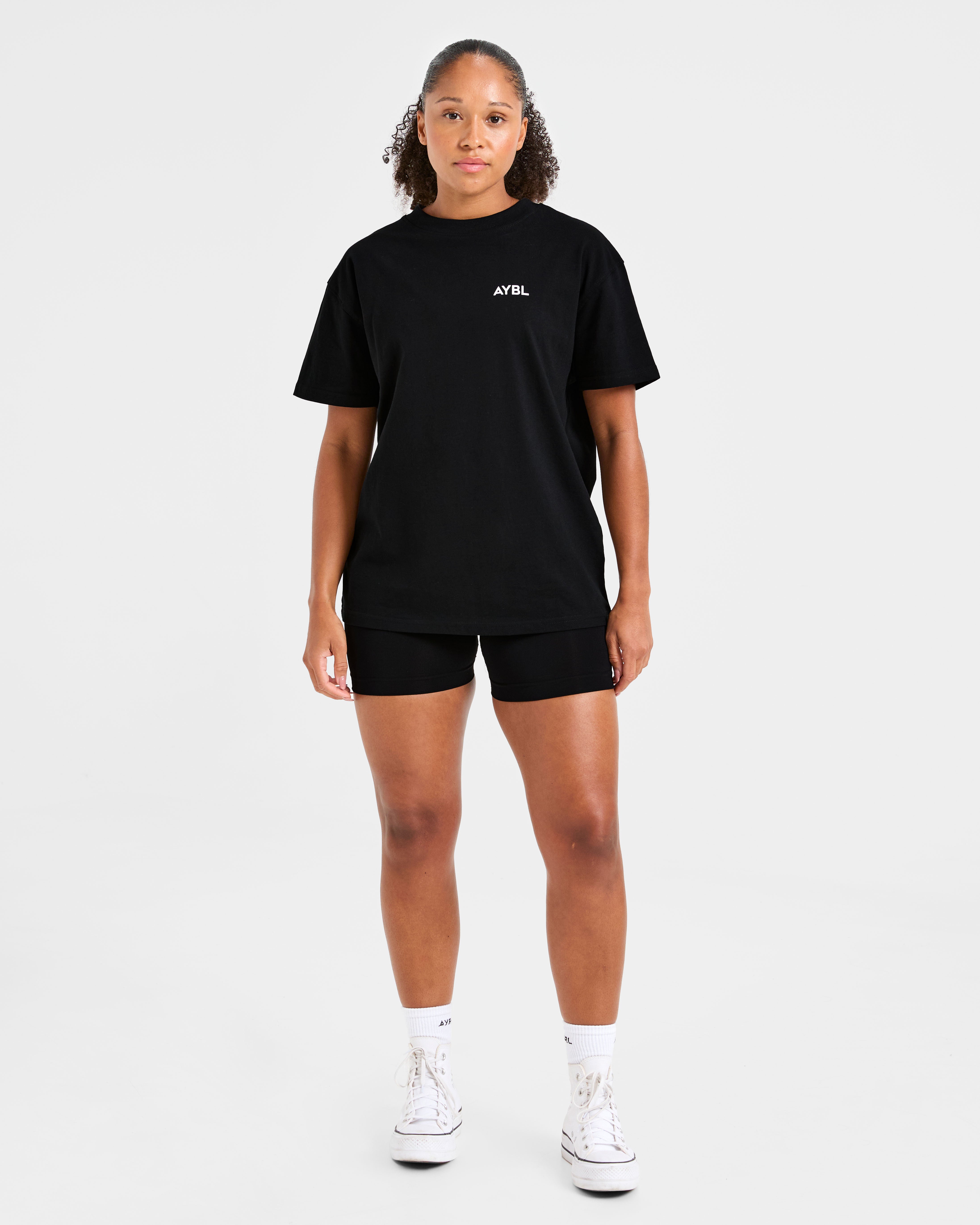Lift Graphic Oversized T Shirt - Schwarz