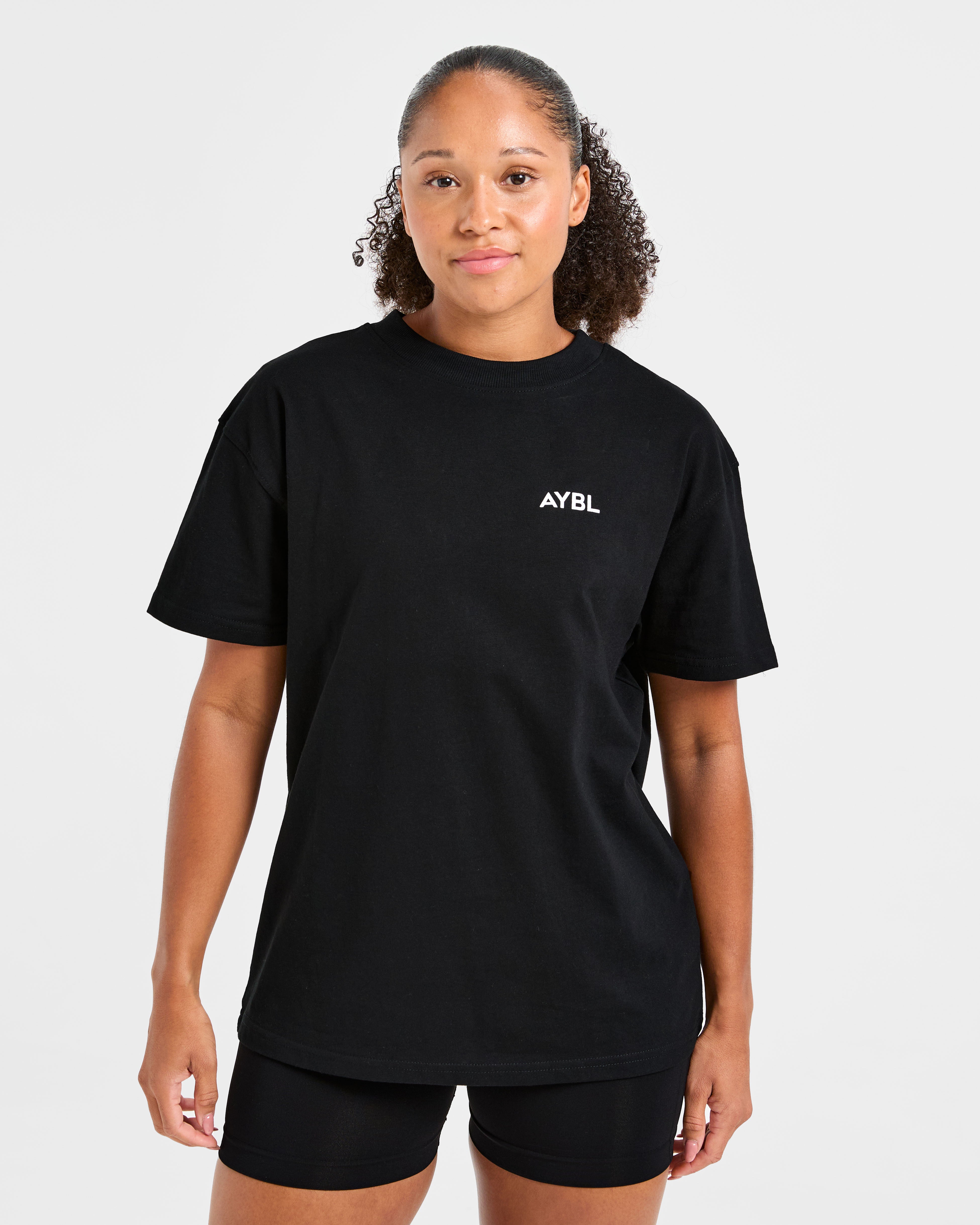 Lift Graphic Oversized T Shirt - Schwarz