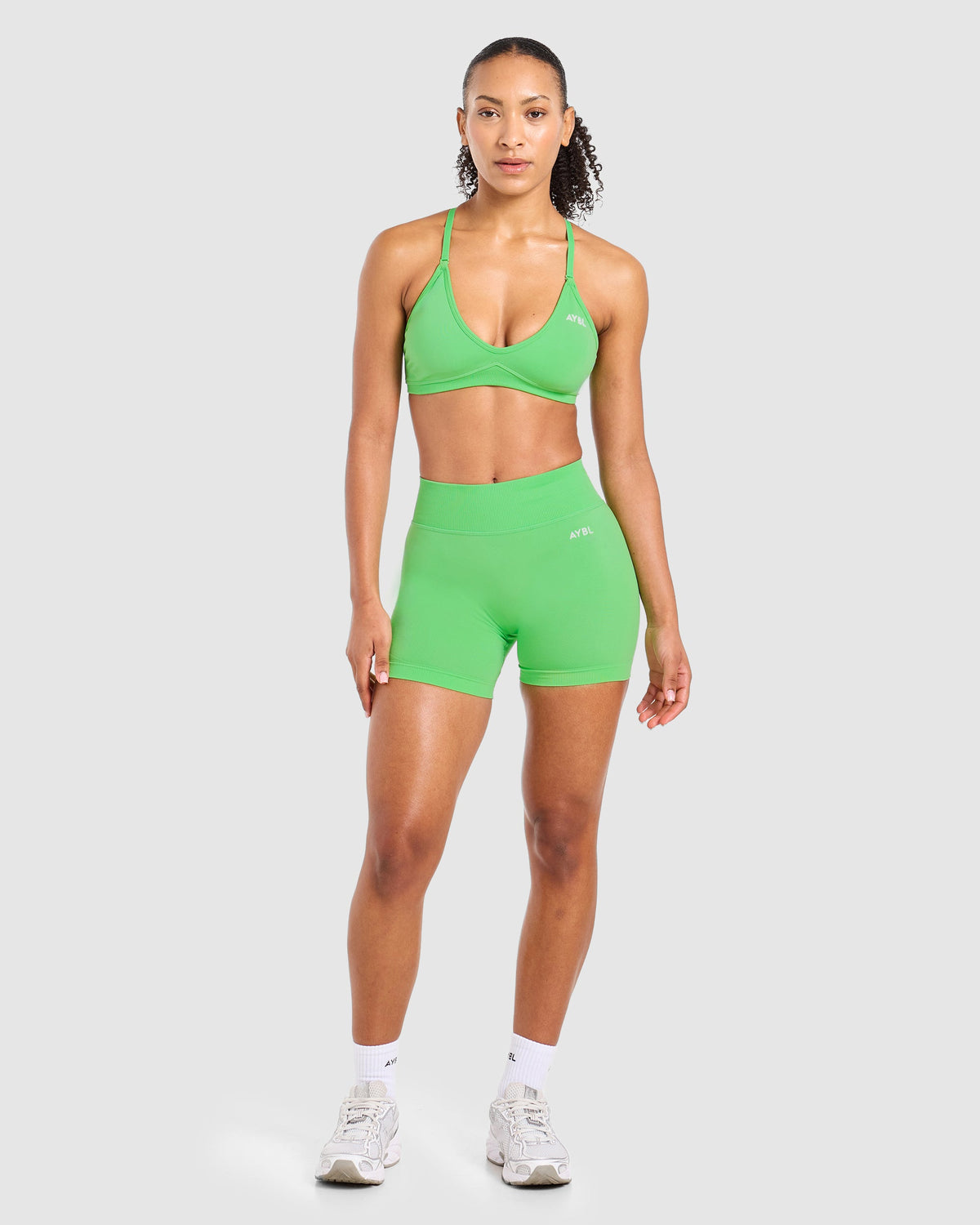 Adapt Seamless Strappy Sports Bra - Bright Grün