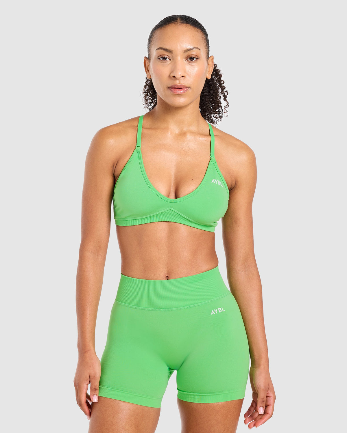 Adapt Seamless Strappy Sports Bra - Bright Grün