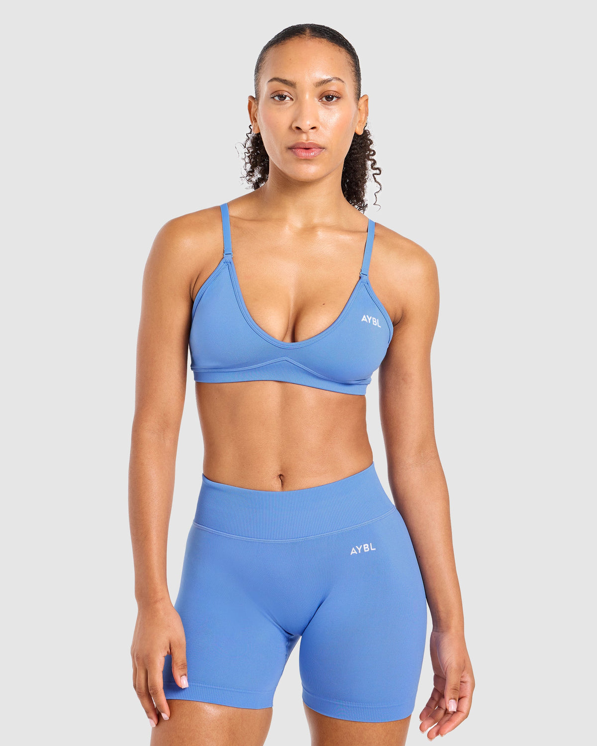 Adapt Seamless Strappy Sports Bra - Bluebell