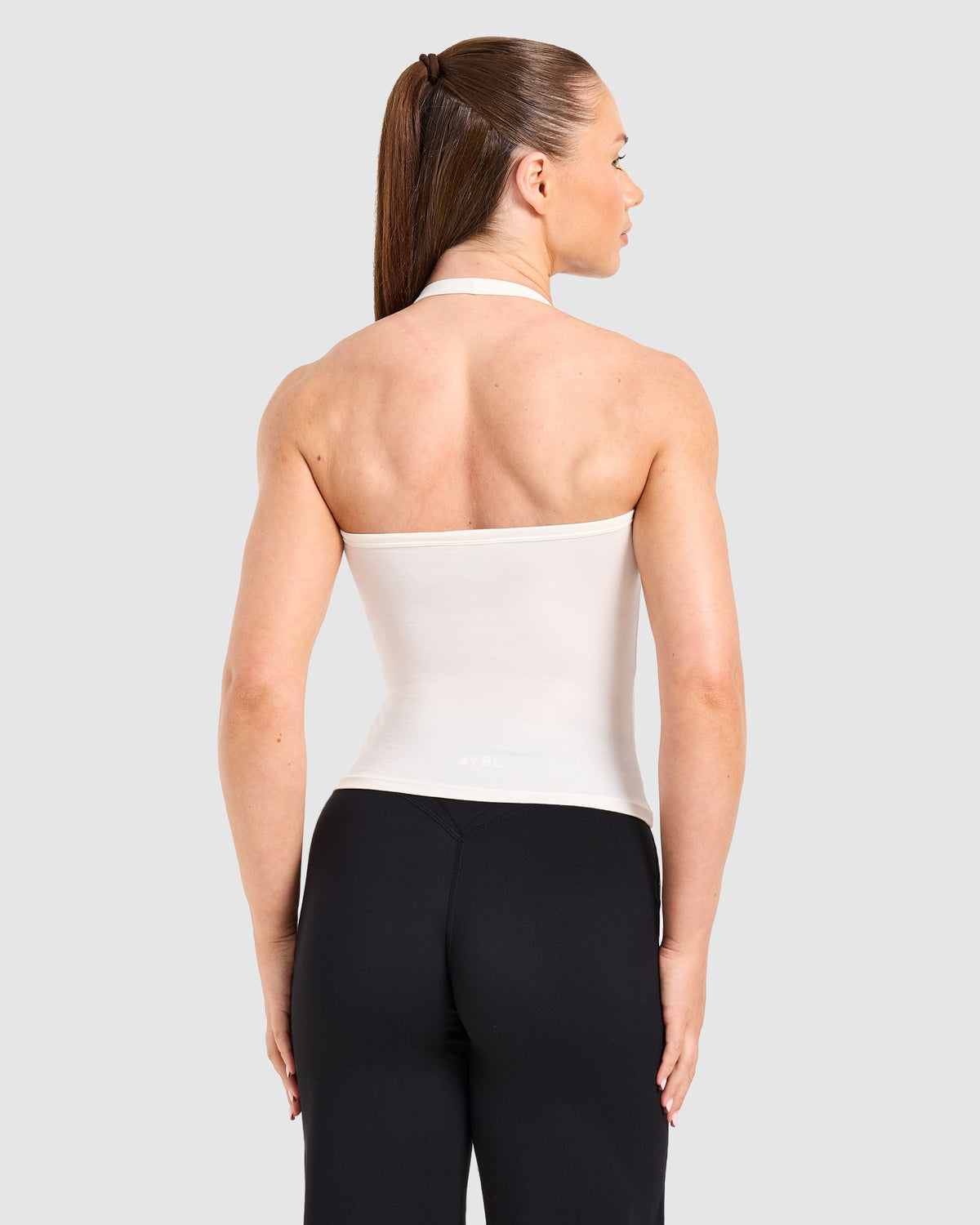 Ease Halterneck Top - Cream Weiß