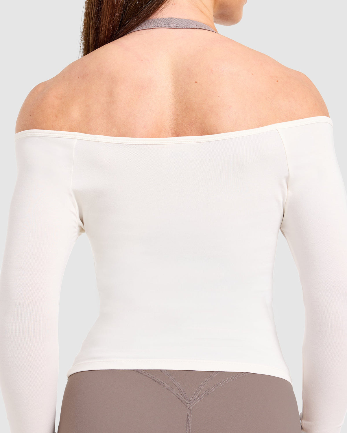 Ease Off The Shoulder Top - Cream Weiß