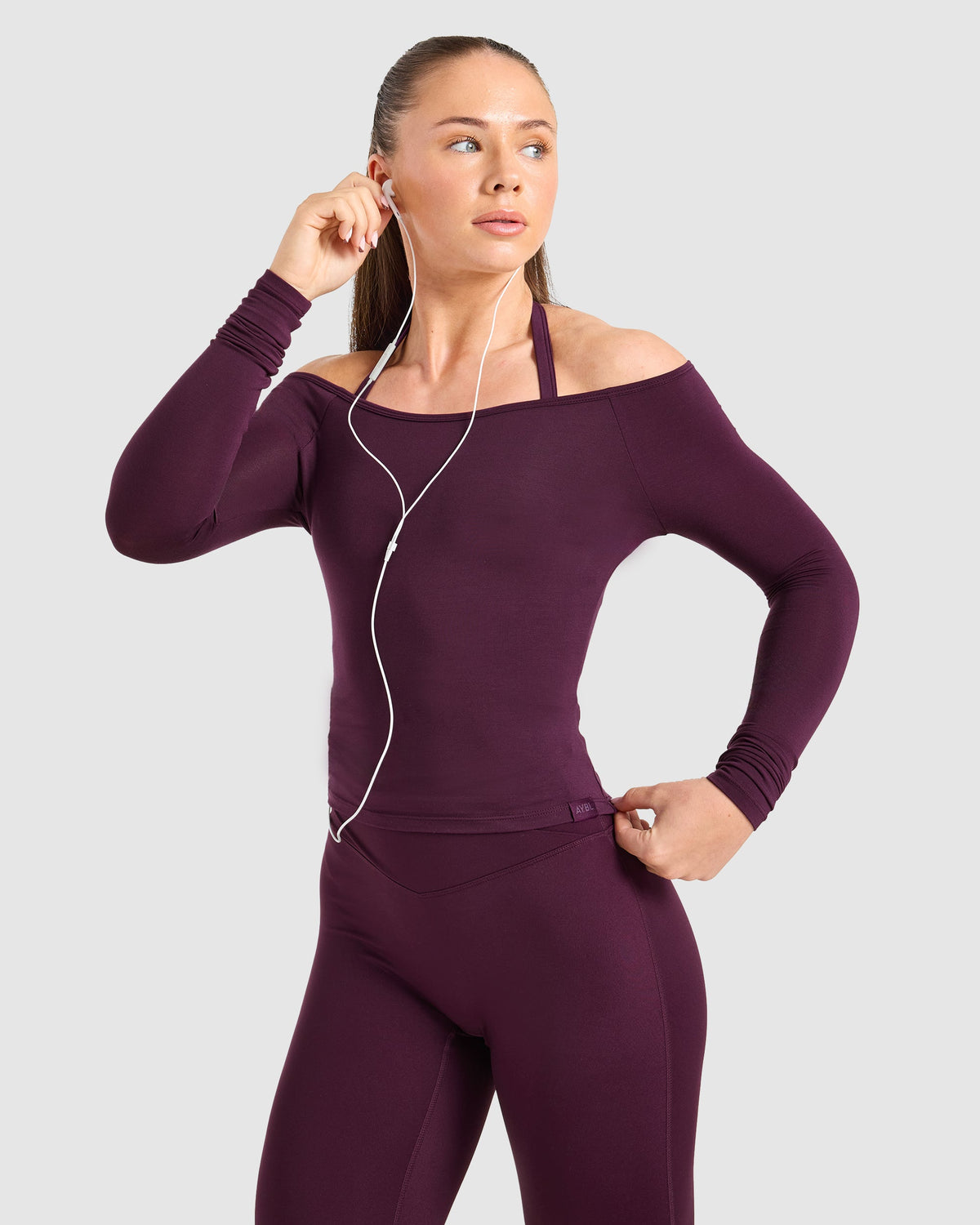Ease Halterneck Top - Midnight Plum