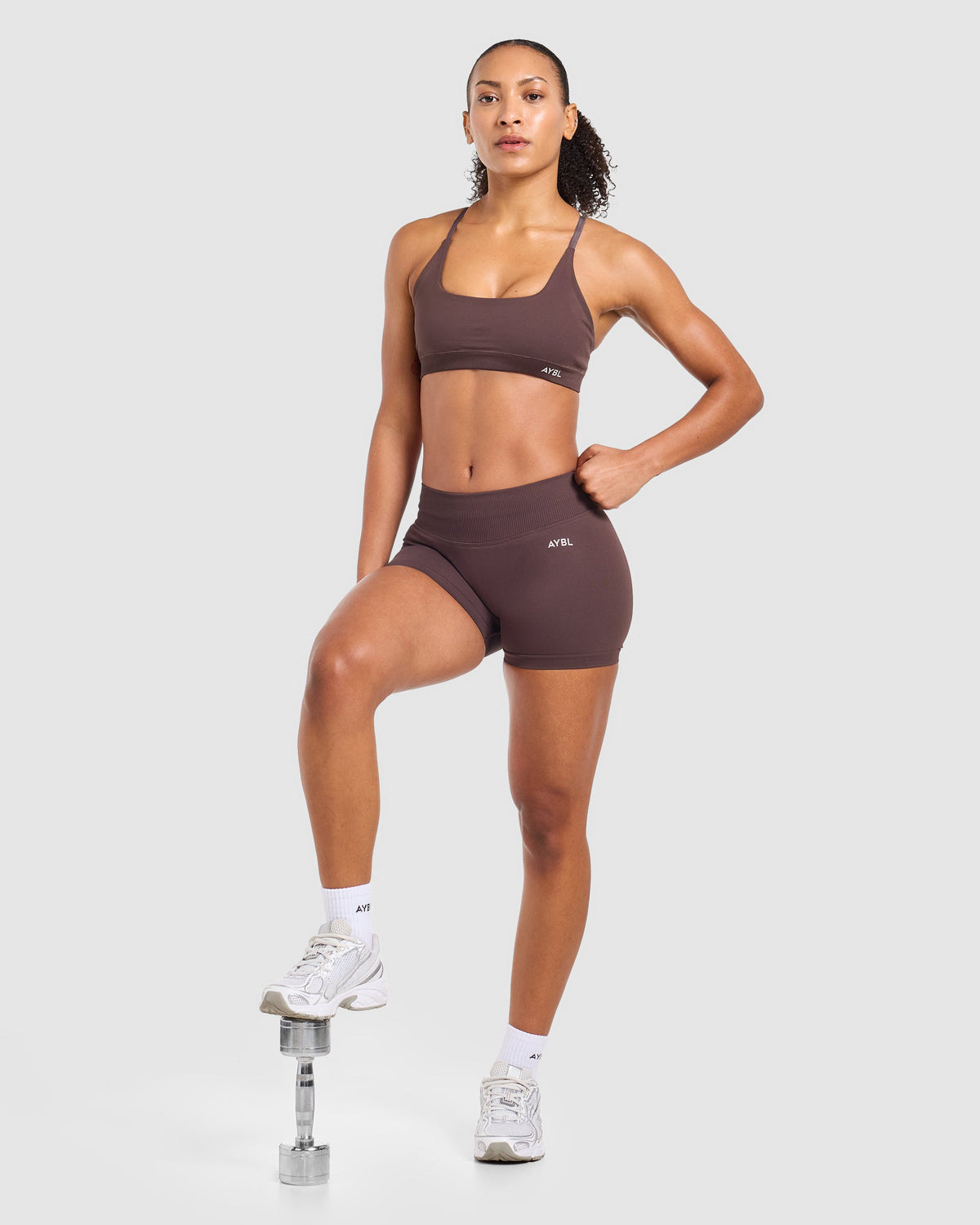 Enhance Seamless Shorts | 3.5" - Cocoa Braun