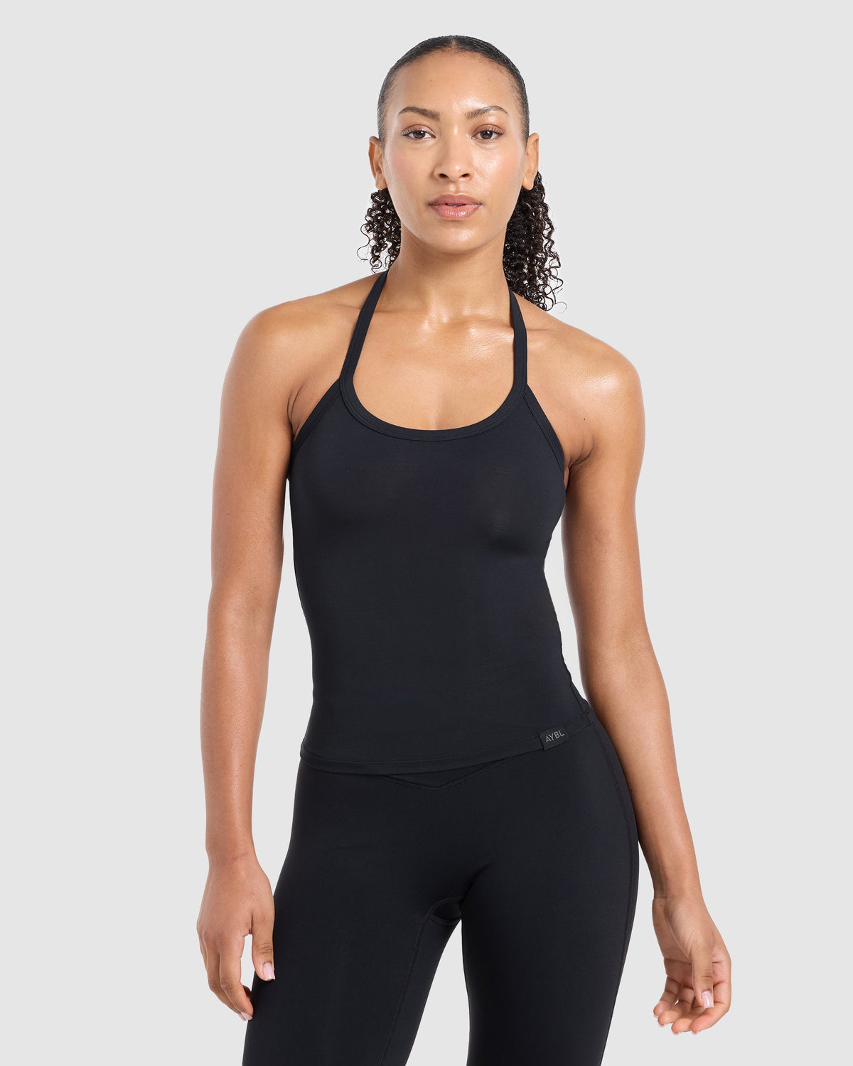 Ease Halterneck Top - Schwarz