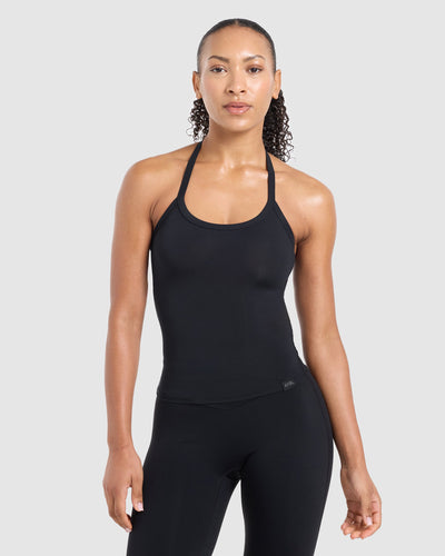 Ease Halterneck Top - Schwarz