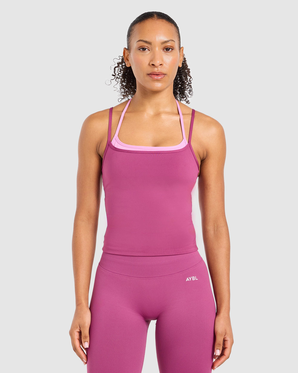 Double Layered Tank Top - Dusky Rose