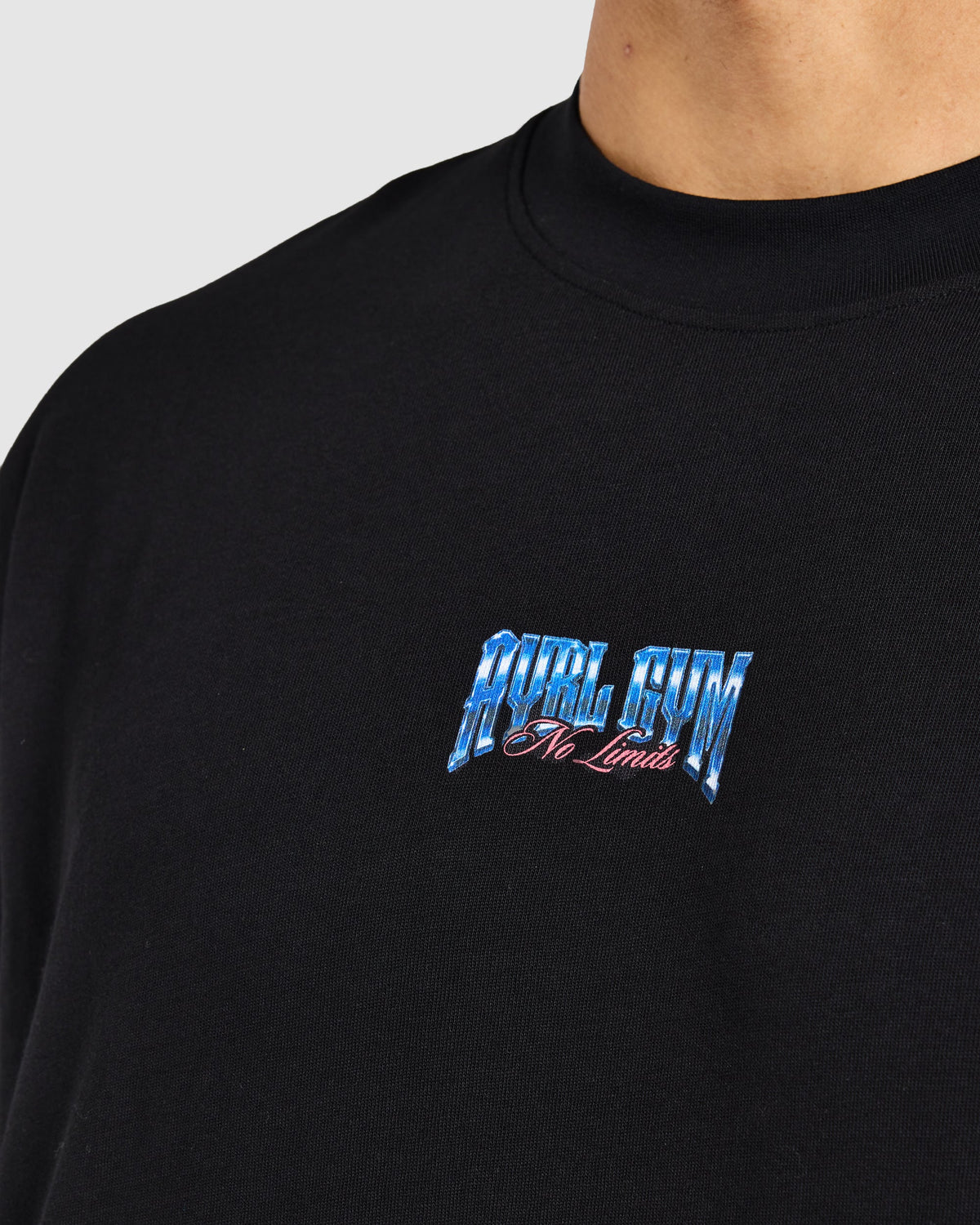 Anime Deadlift Dept Oversized T Shirt - Schwarz/Blau