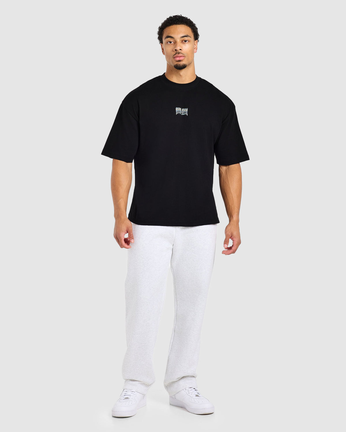 Anime Deadlift Dept Oversized T Shirt - Schwarz/Gelb
