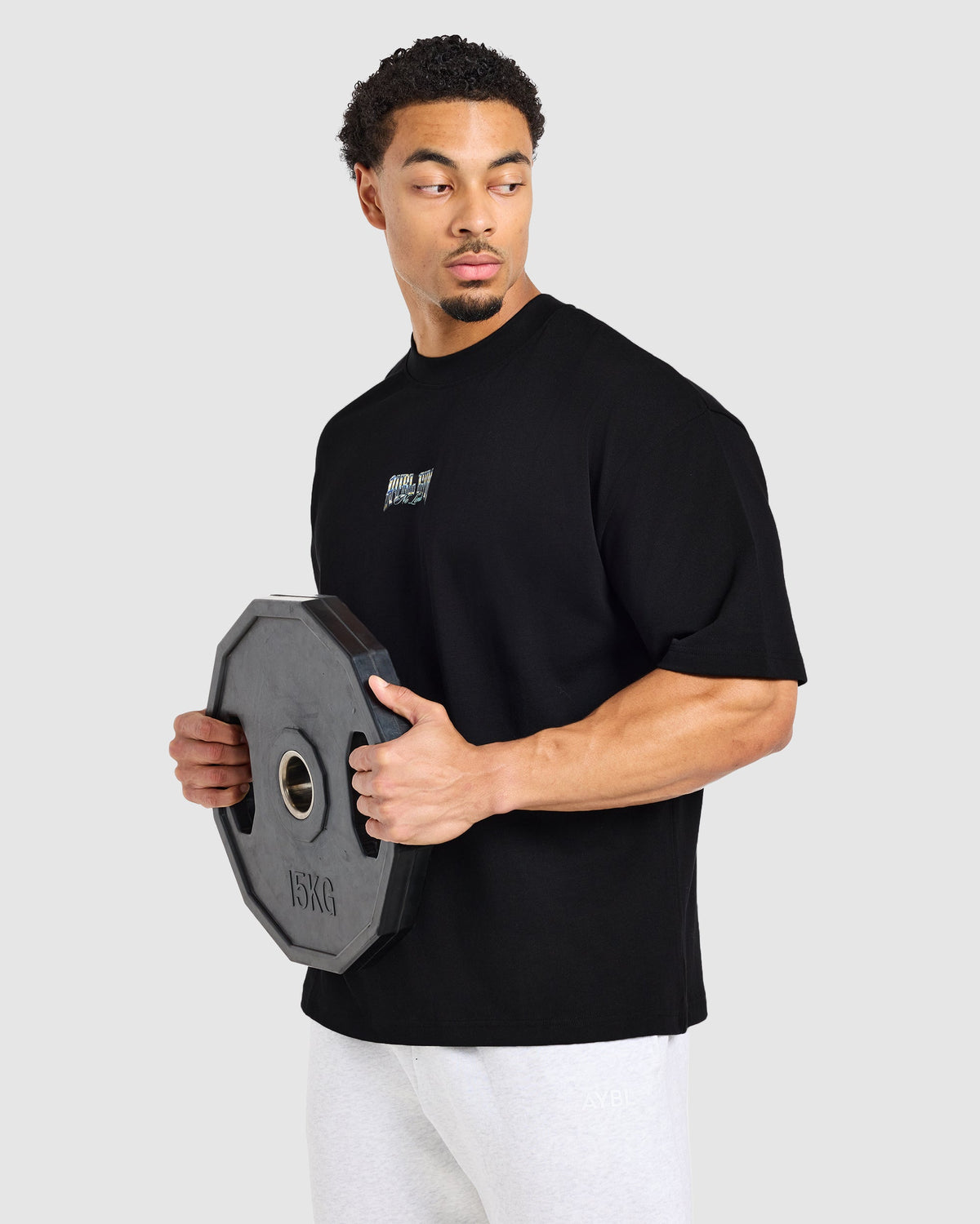 Anime Deadlift Dept Oversized T Shirt - Schwarz/Gelb