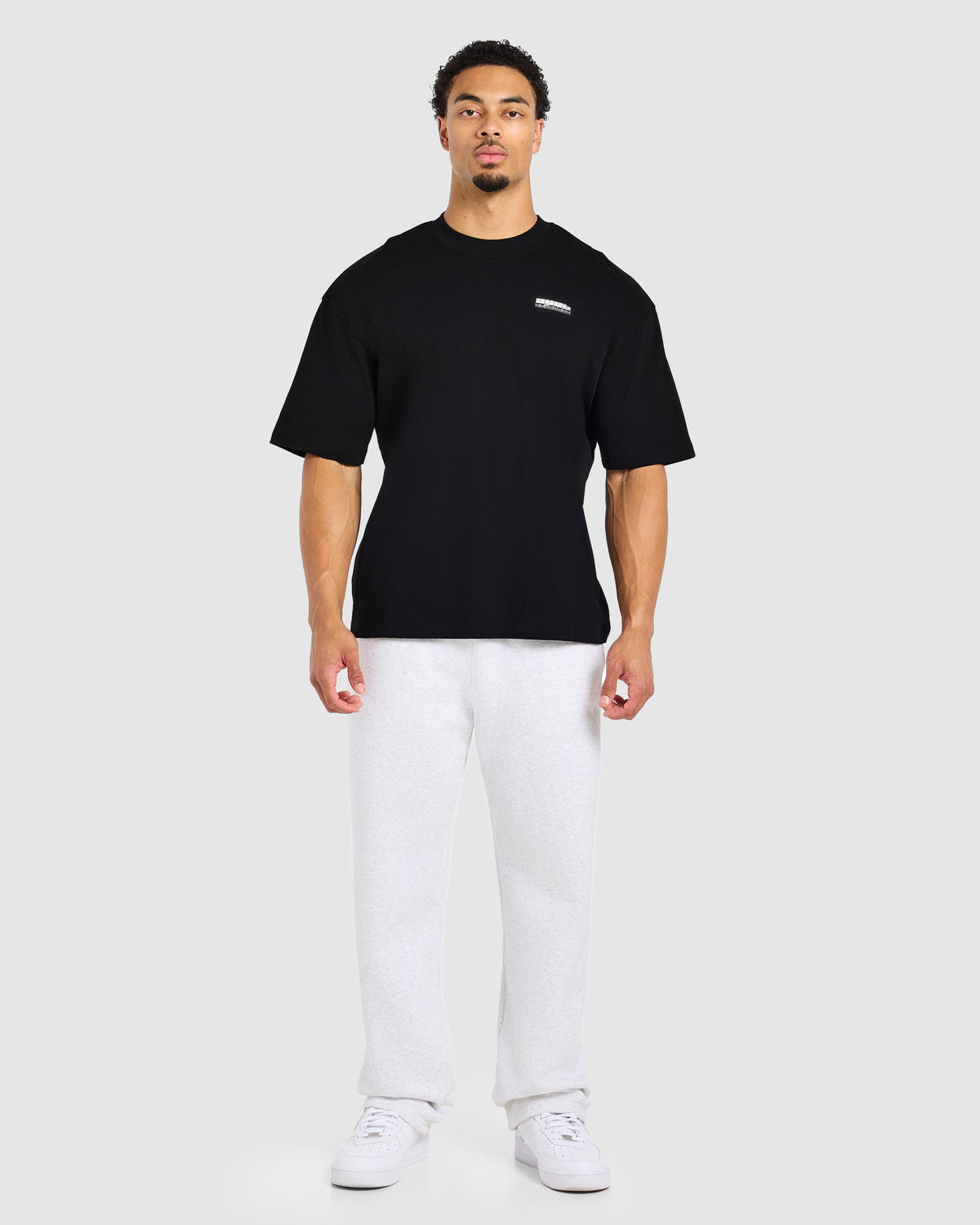 Anime Bench Press Oversized T Shirt - Schwarz