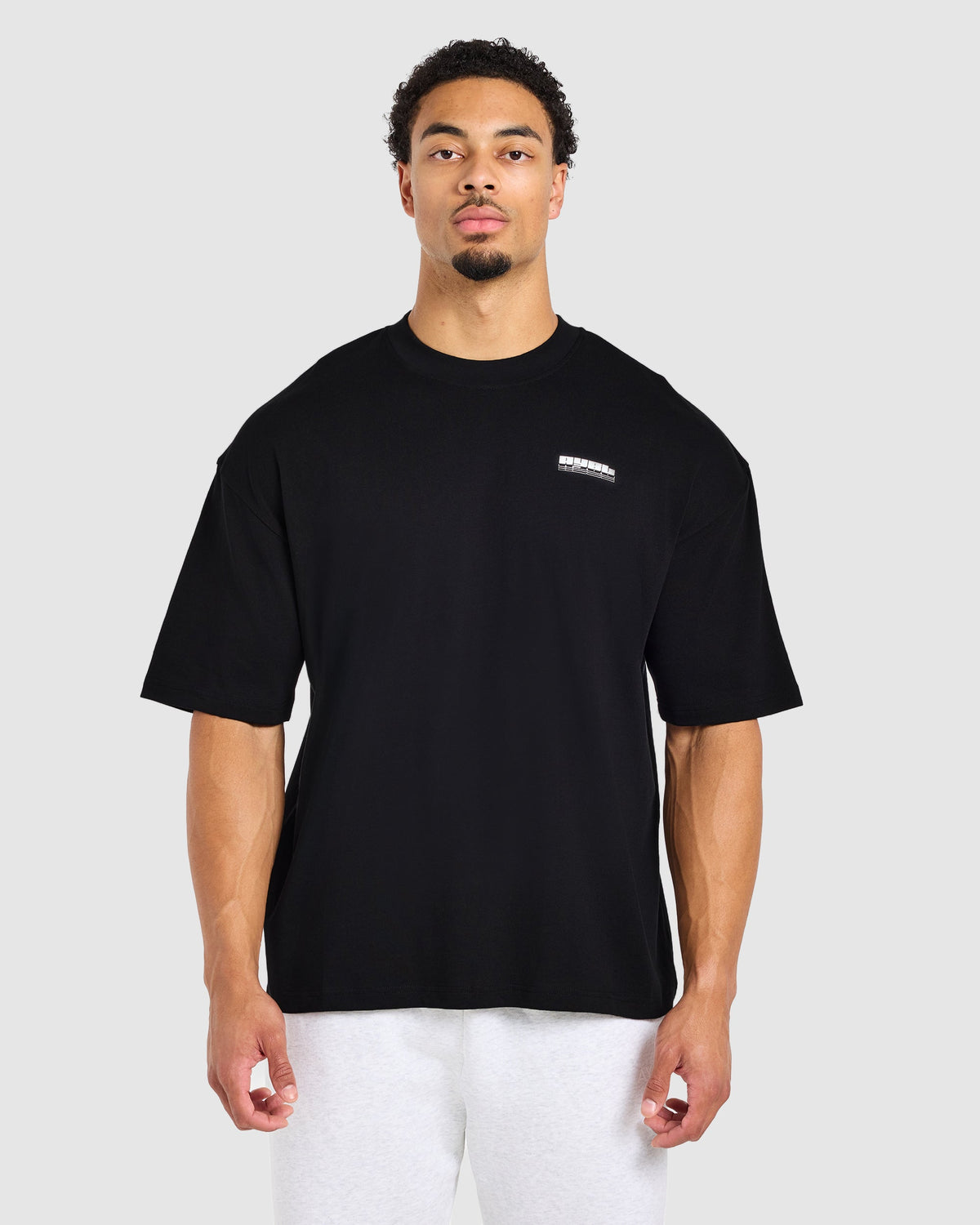 Anime Bench Press Oversized T Shirt - Schwarz