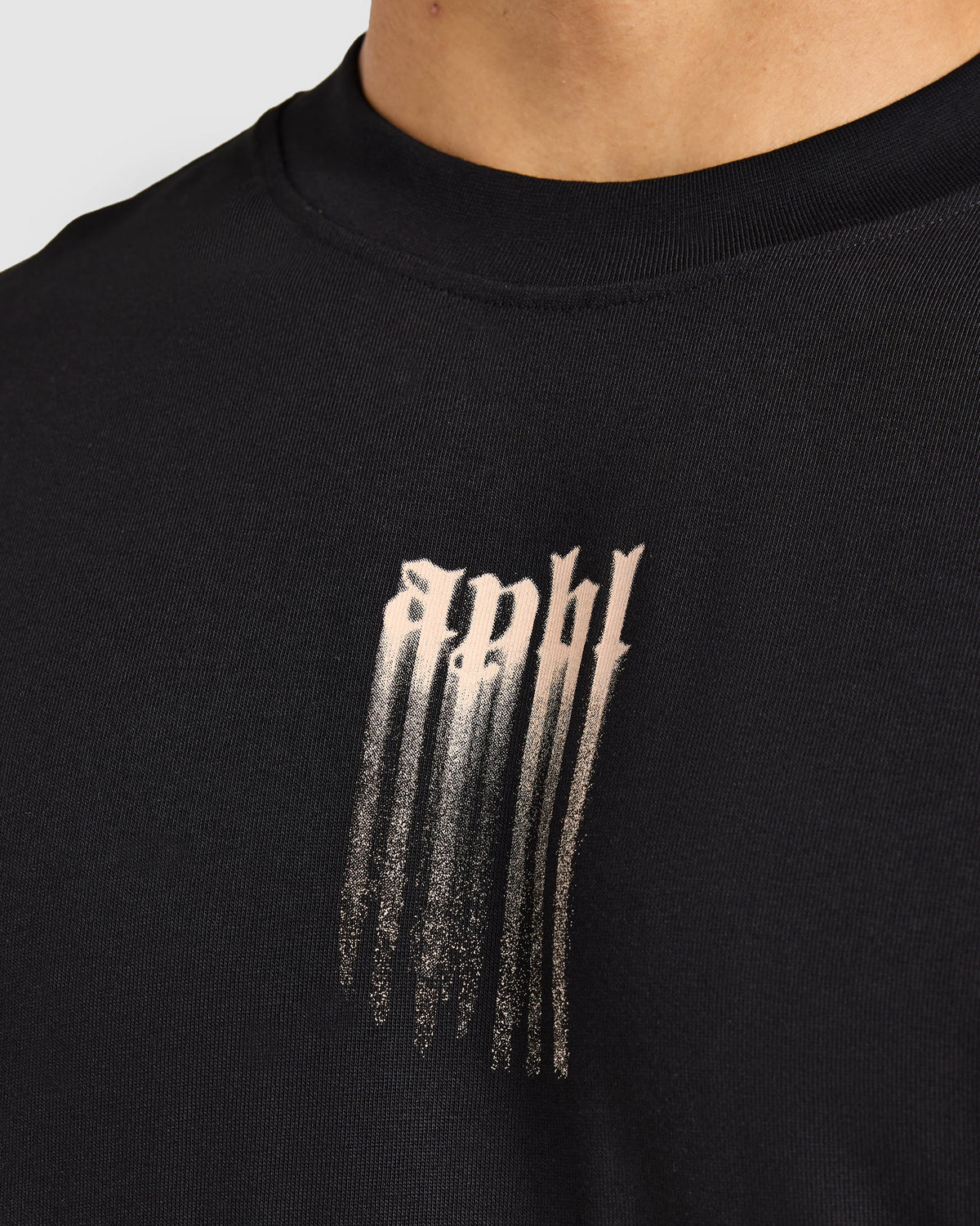 Gothic Blur Oversized T Shirt - Schwarz