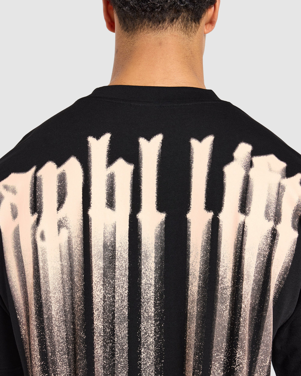 Gothic Blur Oversized T Shirt - Schwarz