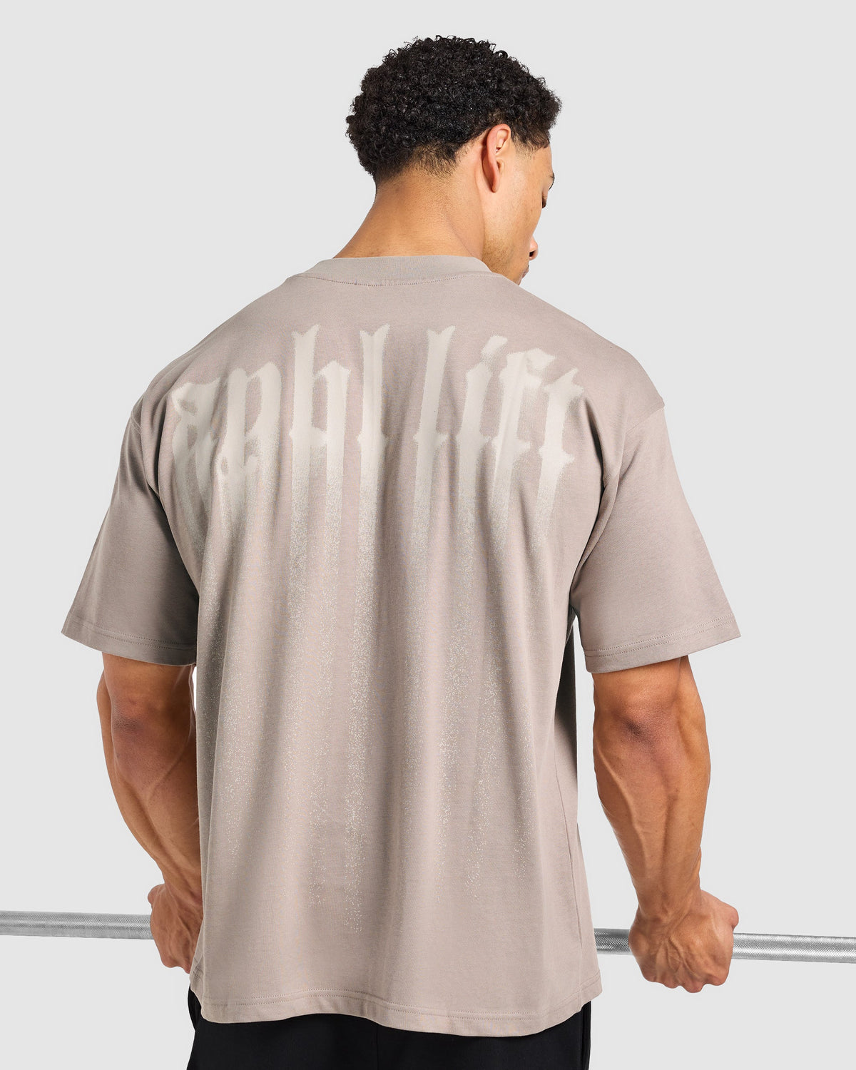 Gothic Blur Oversized T Shirt - Fog