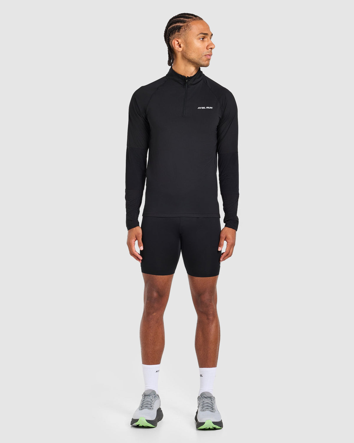 Run 1/4 Zip Pullover - Schwarz