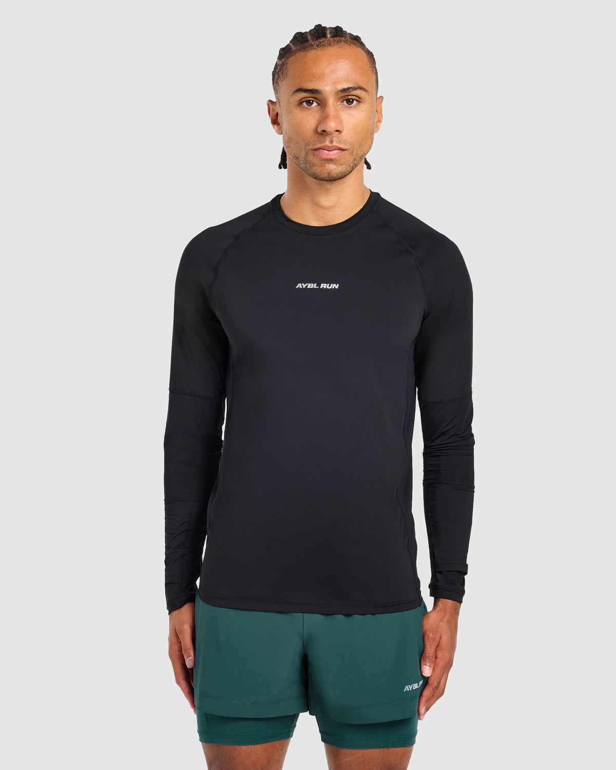 Run Long Sleeve T Shirt - Schwarz