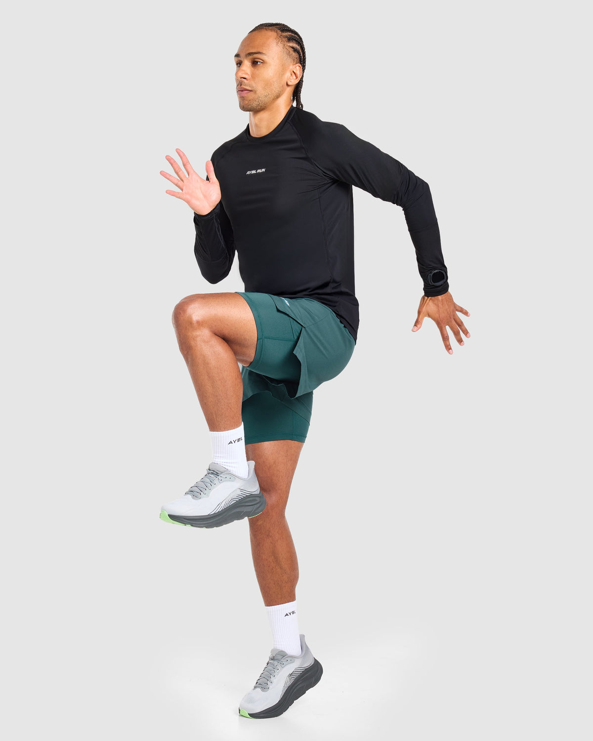 Run Long Sleeve T Shirt - Schwarz