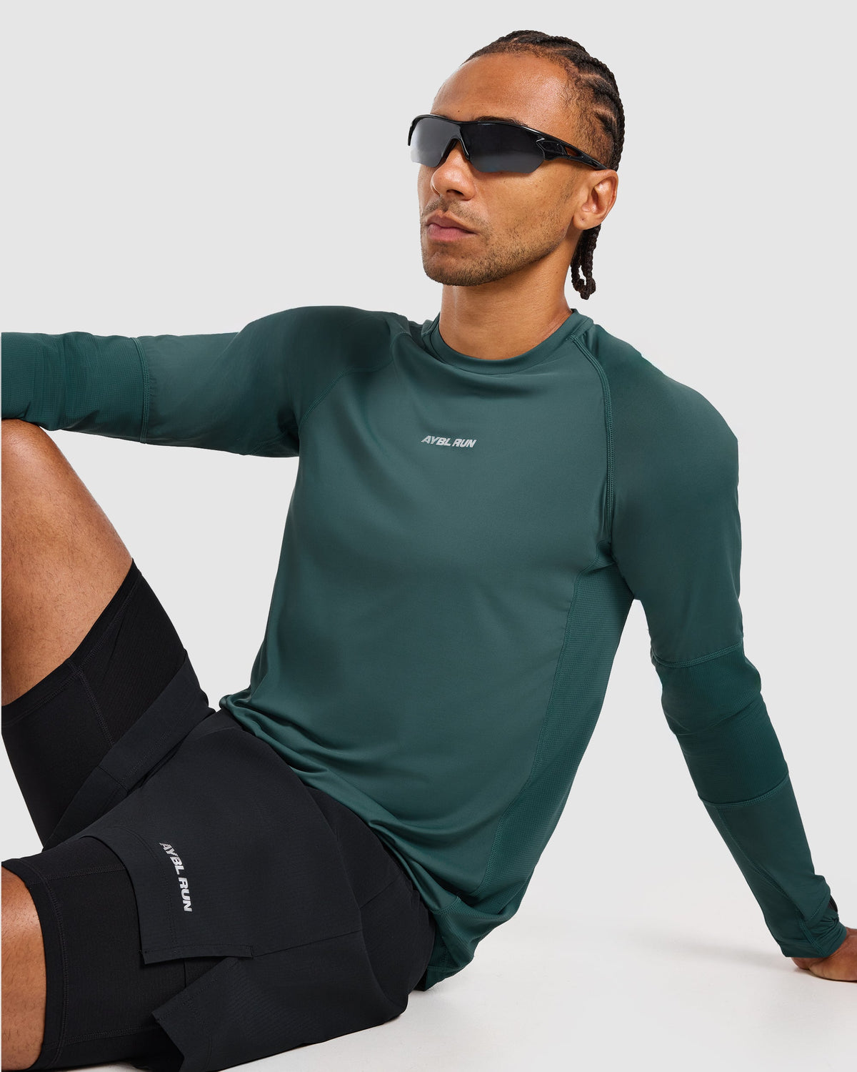 Run Long Sleeve T Shirt - Dark Teal