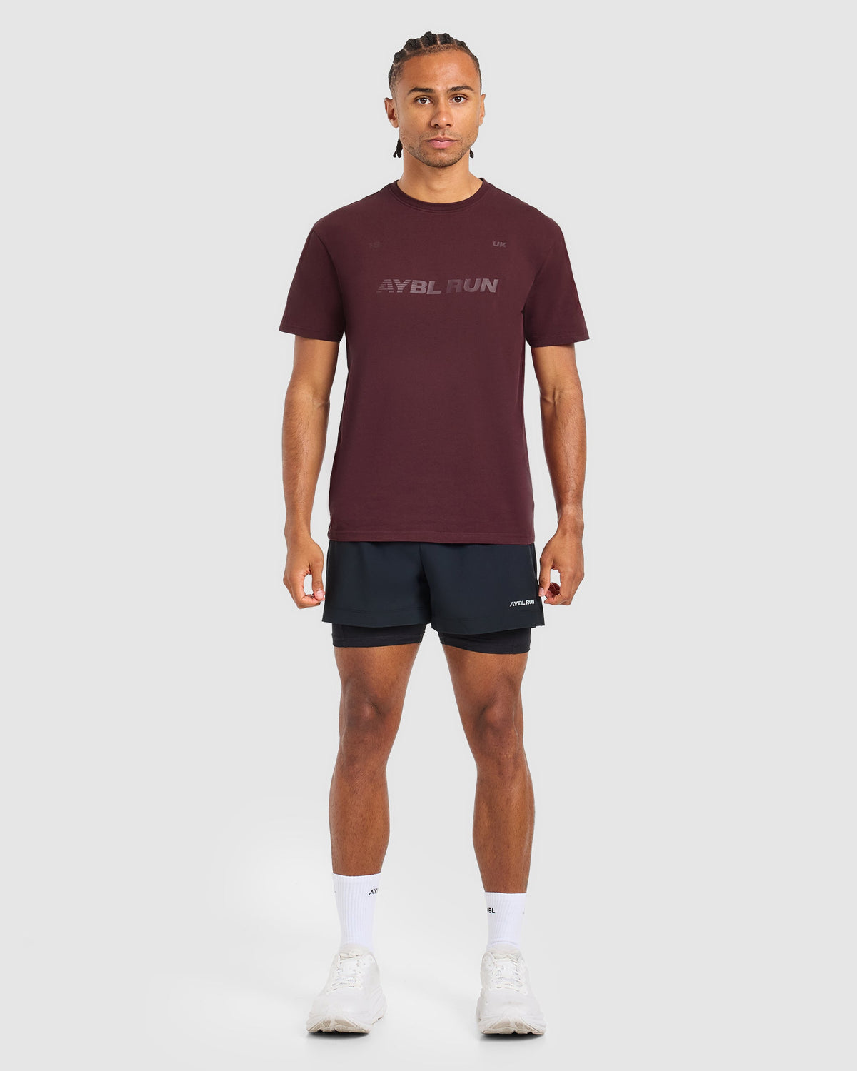 Run Graphic T Shirt - Dark Burgundy