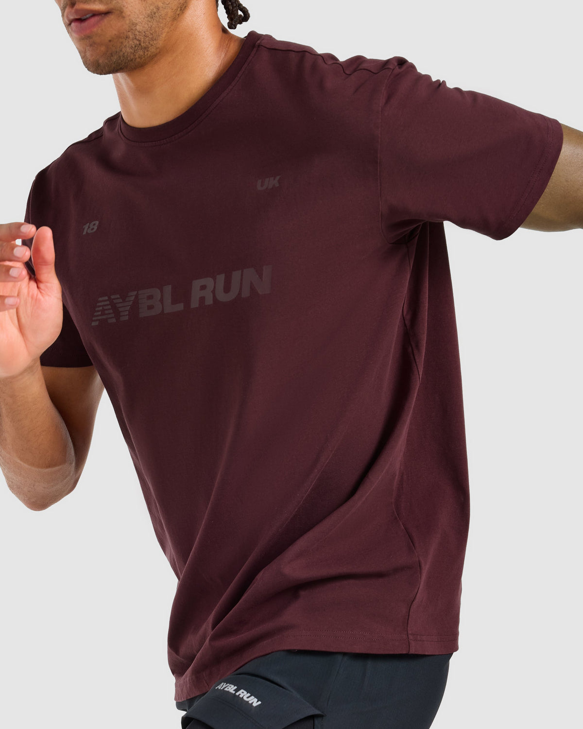 Run Graphic T Shirt - Dark Burgundy