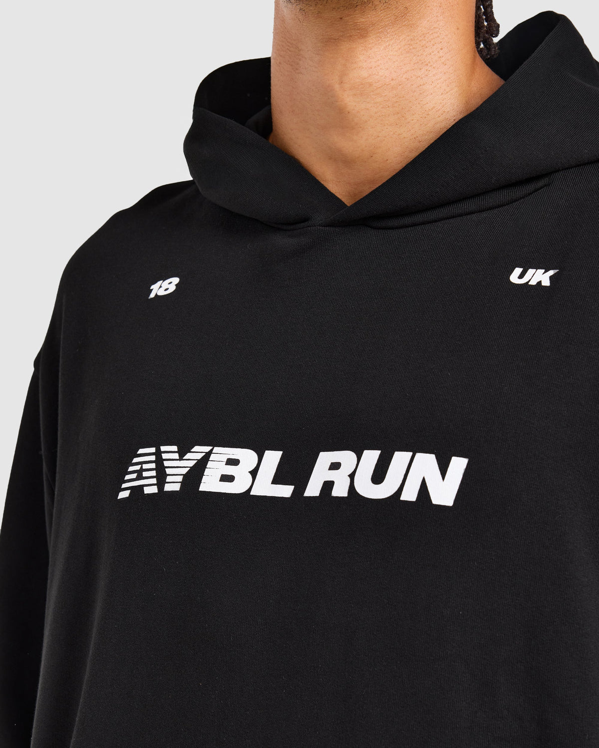 Run Graphic Hoodie - Schwarz