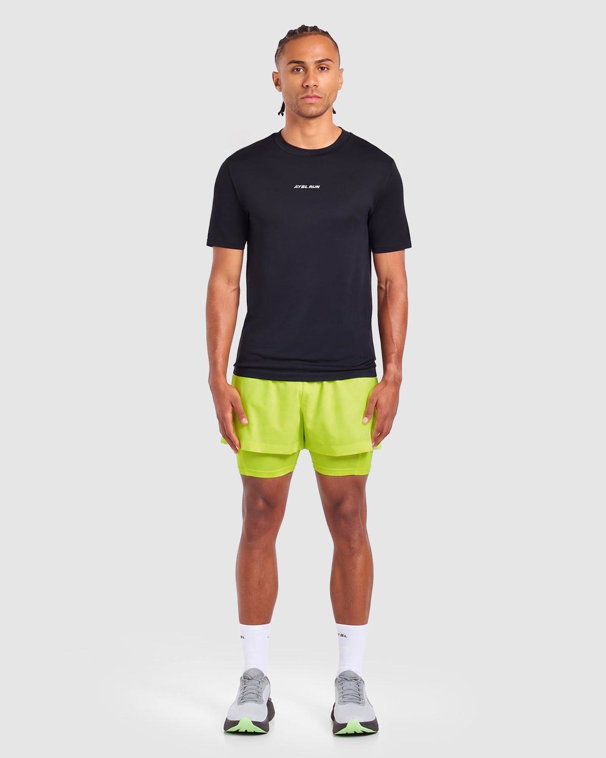 Run 2 in 1 Shorts - Neon Gelb
