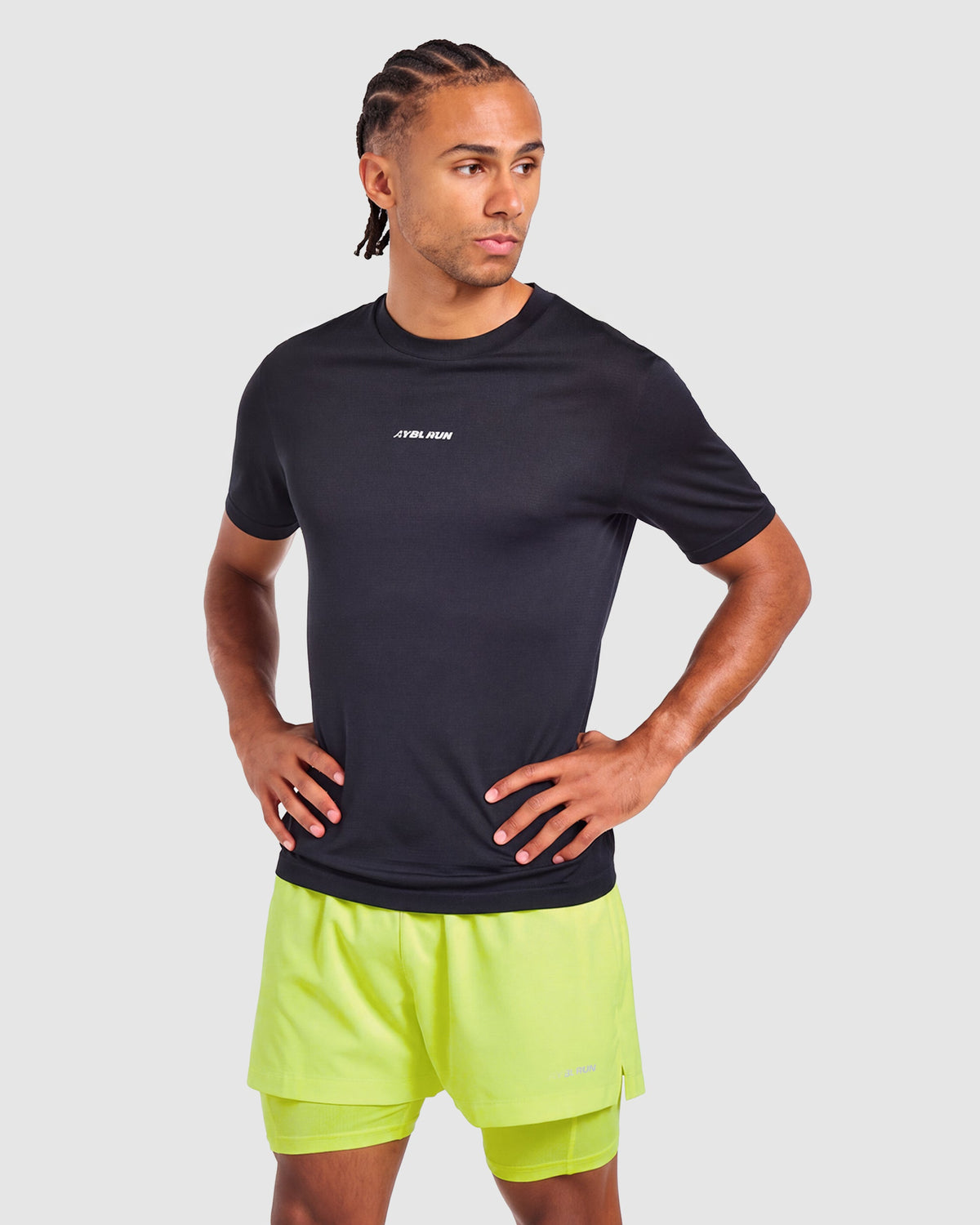 Run 2 in 1 Shorts - Neon Gelb