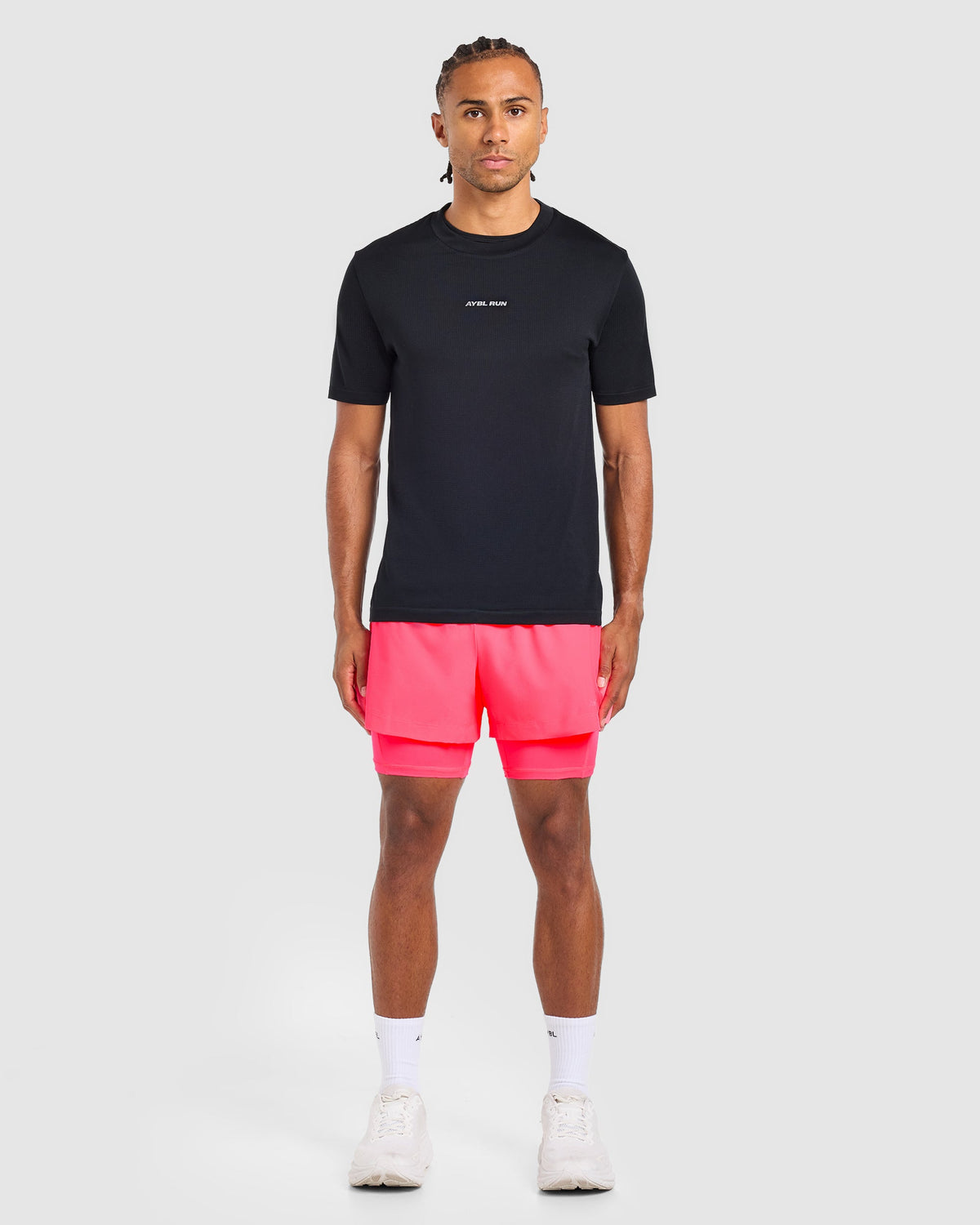 Run 2 in 1 Shorts - Neon Rosa
