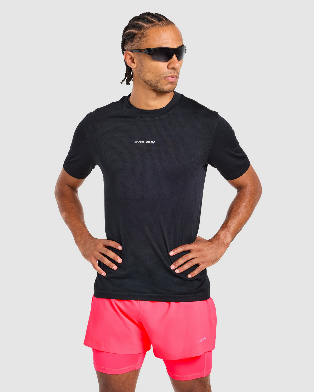 Run 2 in 1 Shorts - Neon Rosa